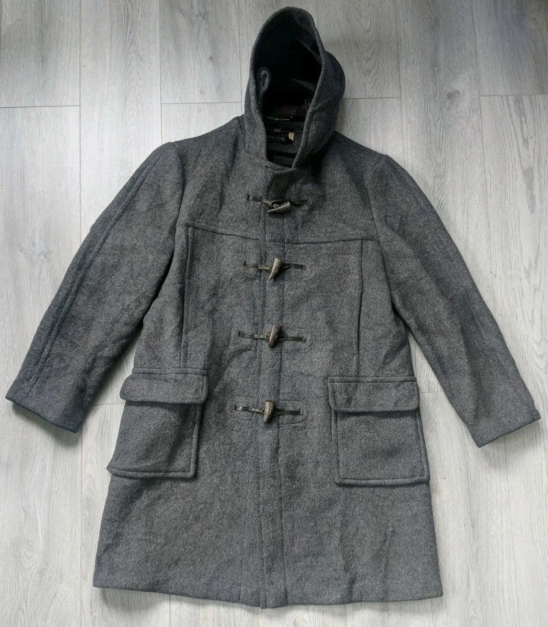 Gloverall Gloverall Tartaneer Wool Heavyweight Hooded Toggle Coat Size US L / EU 52-54 / 3 - 1 Thumbnail
