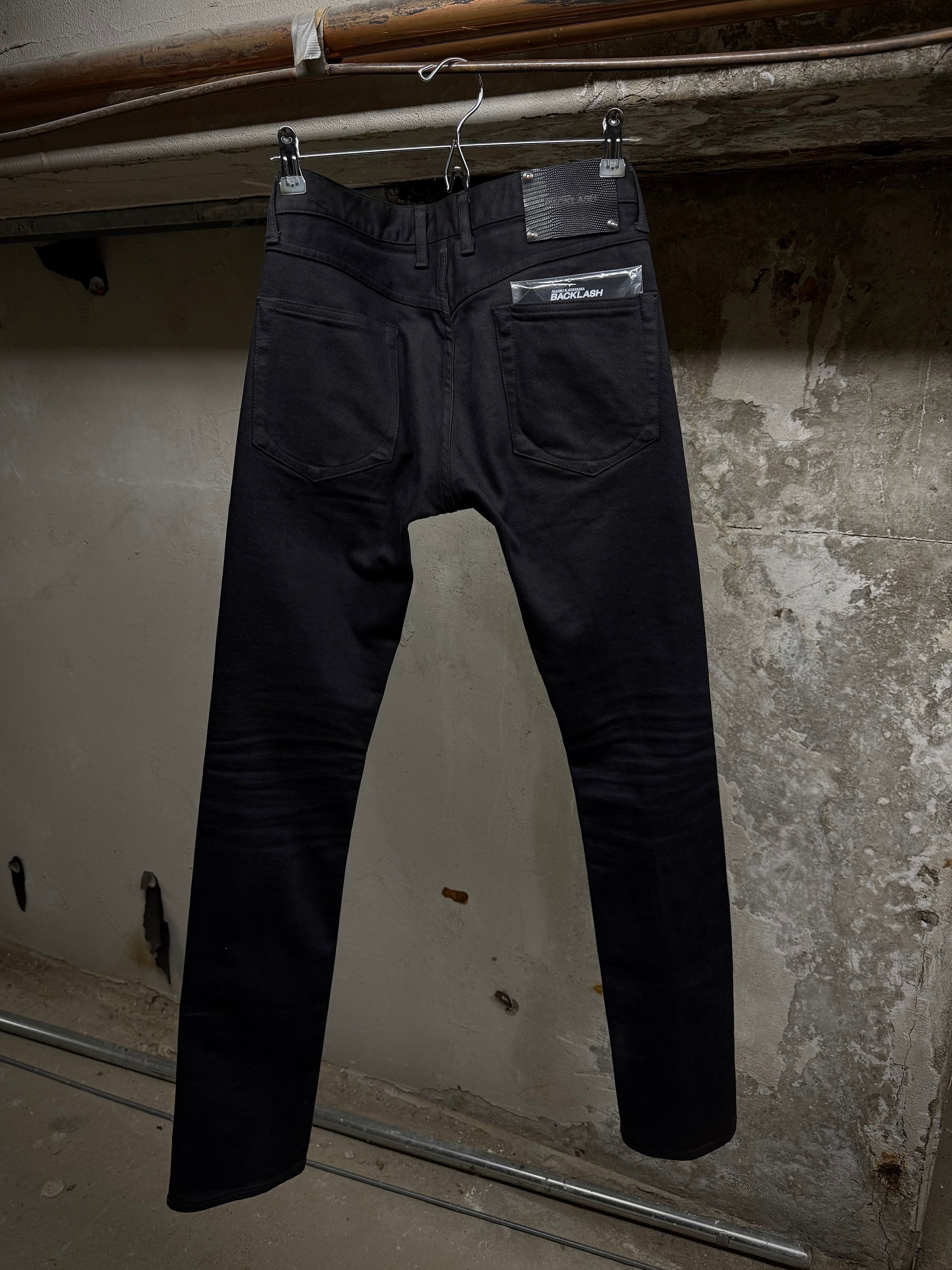 Backlash Lizard Leather Patch 5 Pocket Skinny Denim