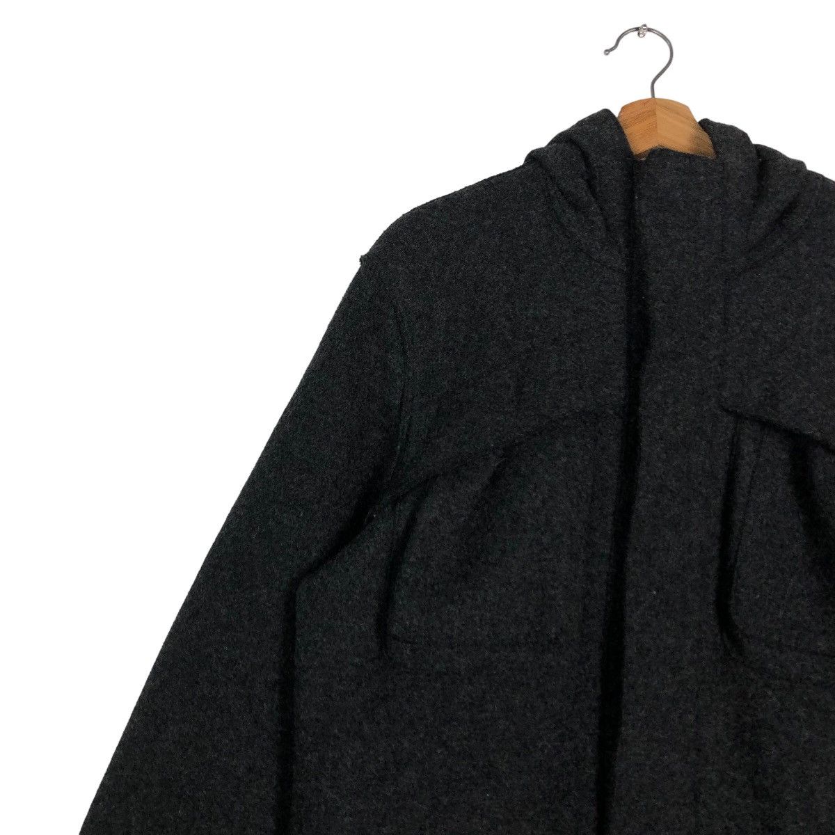 Issey Miyake 🔥Rich Black - Wool Hunting Jacket Double Layer Tete Homme Size US L / EU 52-54 / 3 - 6 Thumbnail