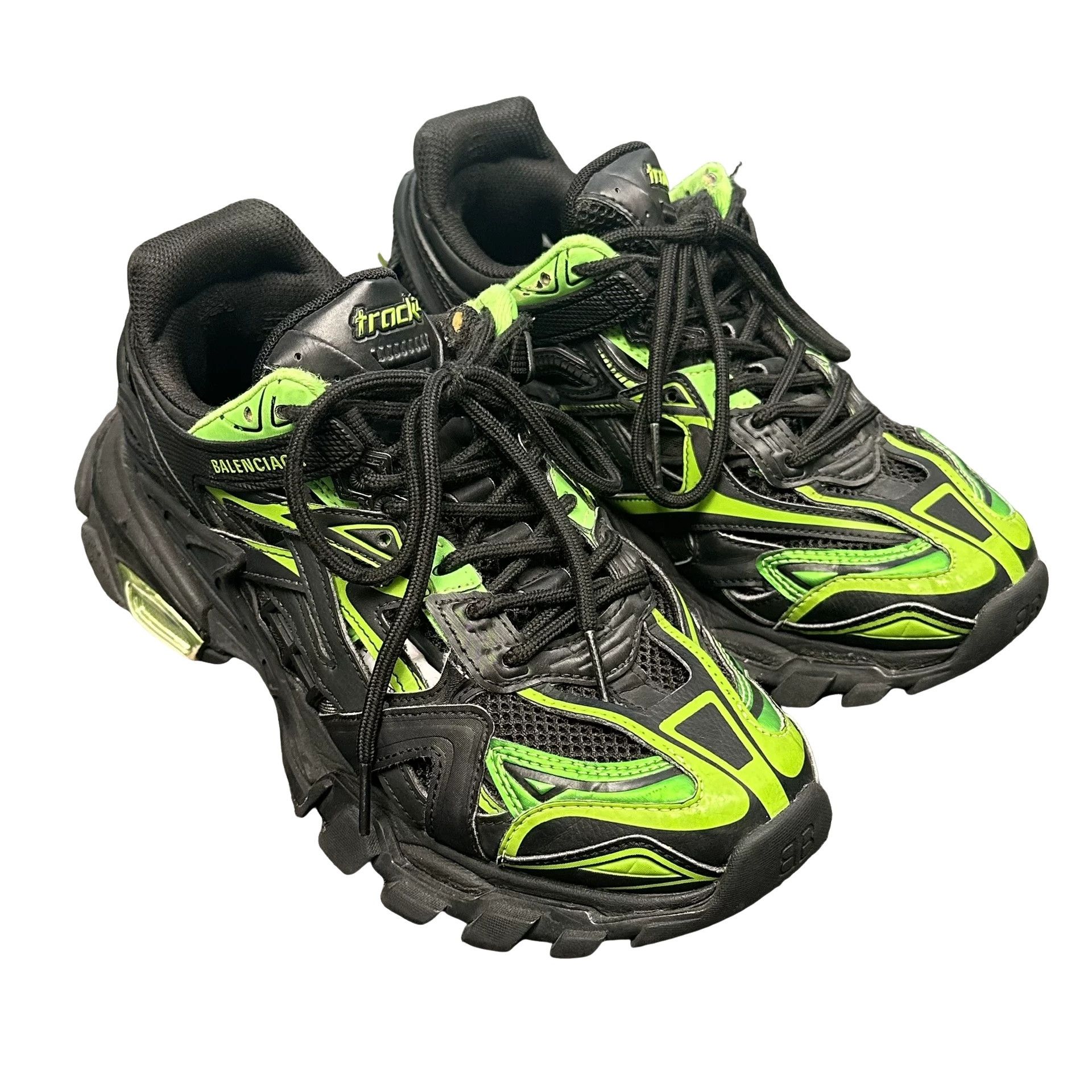 Balenciaga Balenciaga Black Green Track Sneakers US 6 Size US 6 / EU 39 - 1 Thumbnail