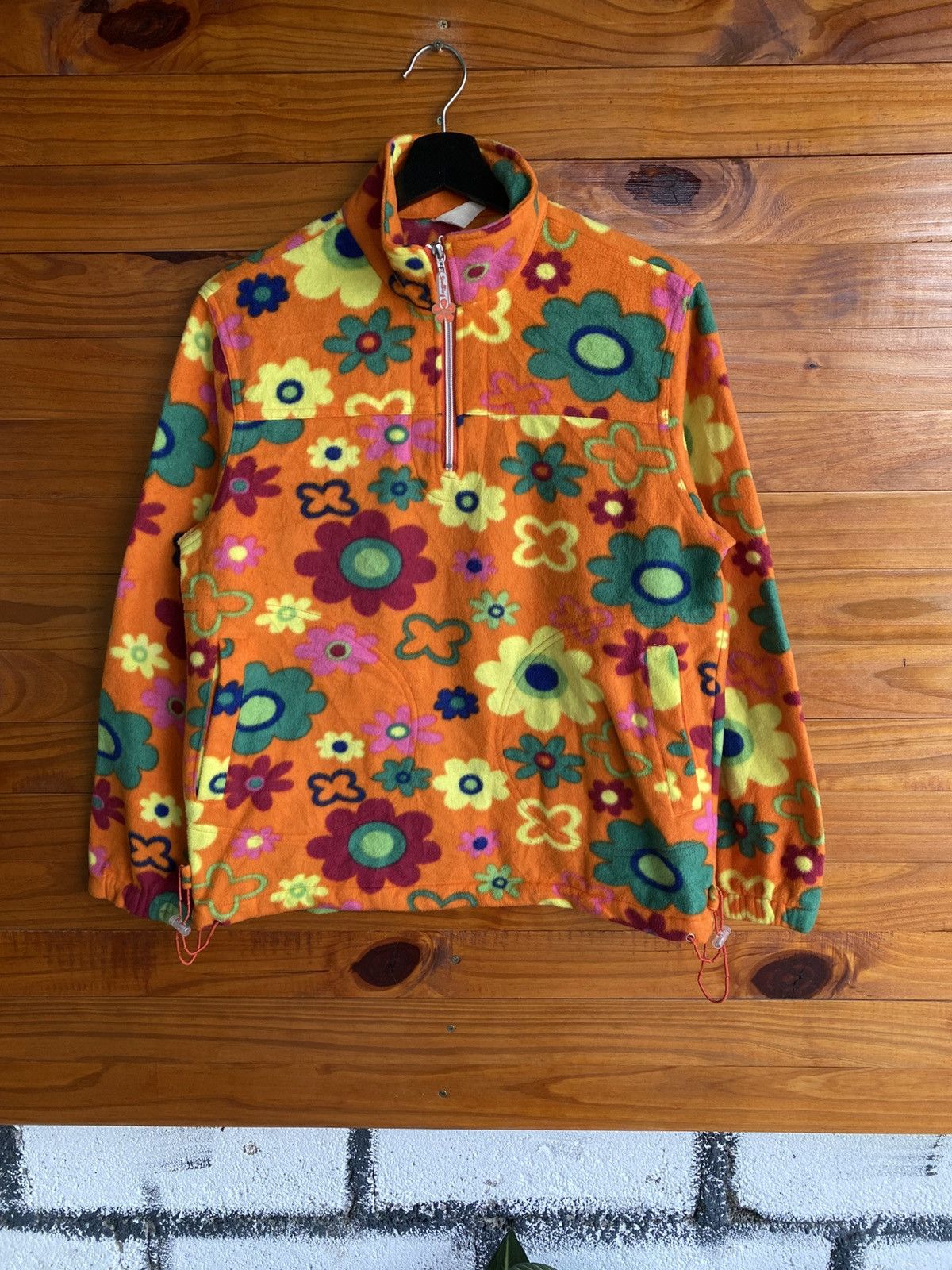 Vintage Vintage Strolling Flower Power Fleece Pullover Retro Size US S / EU 44-46 / 1 - 3 Thumbnail