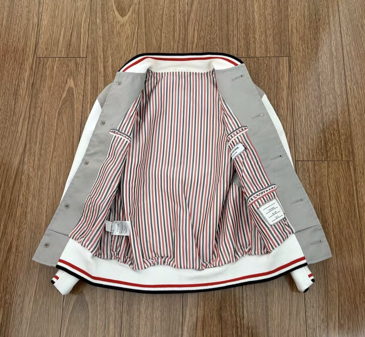 Thom Browne THOM BROWNE Leather Sleeve Combo Jacket Size US XS / EU 42 / 0 - 3 Thumbnail