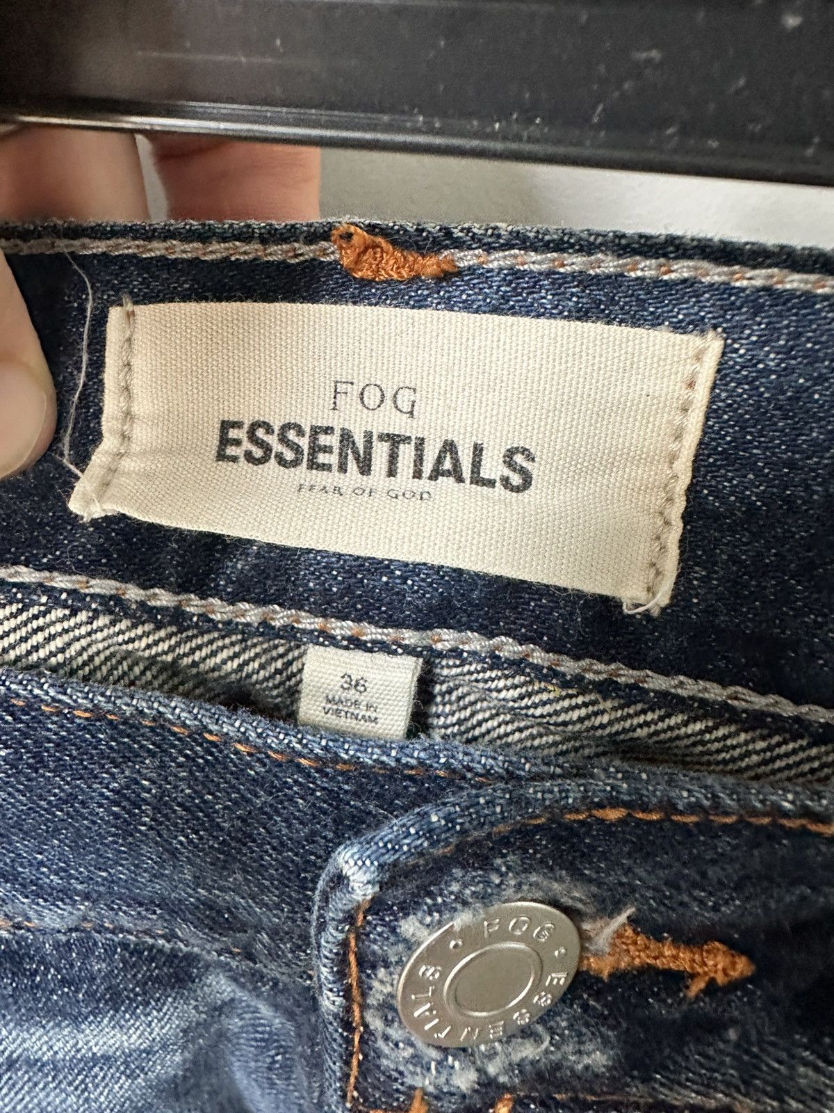 Fear of God FOG x PacSun Essentials Denim Vintage Indigo jeans size 36 Size US 36 / EU 52 - 3 Thumbnail