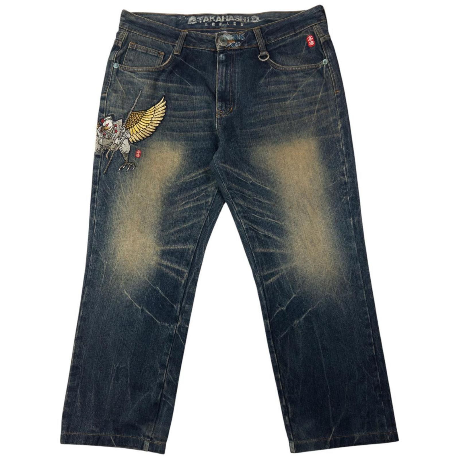 The Unbranded Brand Vintage Big Train Embroidered Eagle Denim Jeans Size W39 Size US 38 / EU 54 - 4 Thumbnail