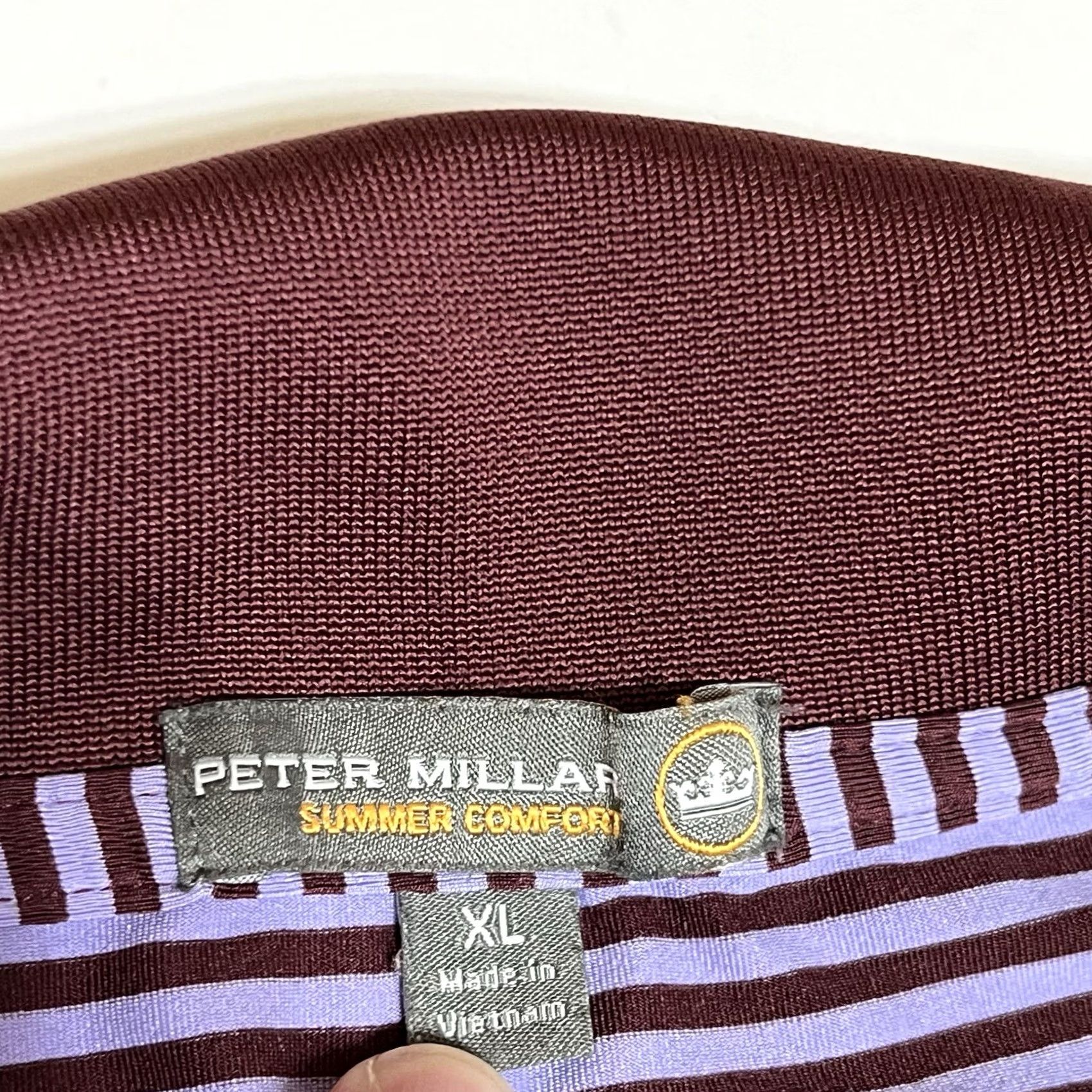 Peter Millar Peter Millar Summer Comfort Polo Timuquana Country Club TCC 1923 XL Purple Multicolor Striped Polo Shirt Men Size US XL / EU 56 / 4 - 7 Thumbnail