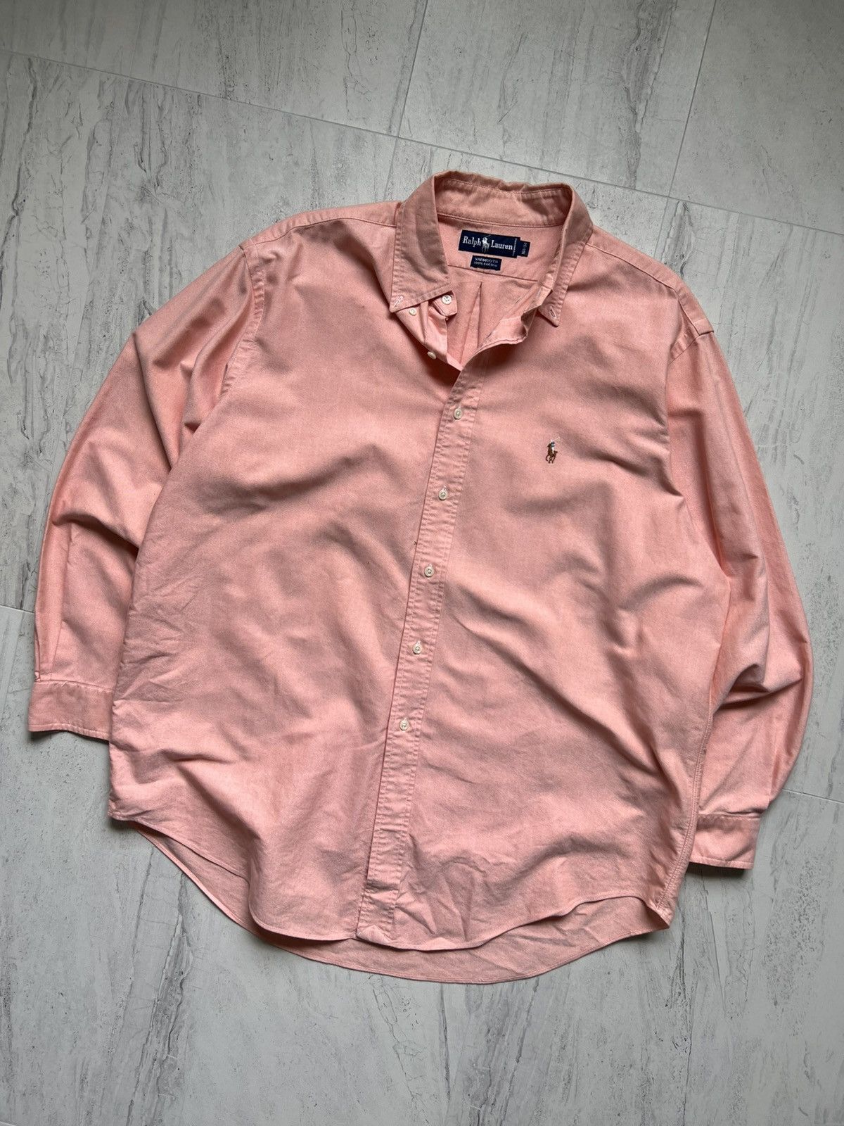 Polo Ralph Lauren Vintage Polo Ralph Lauren Coral Button Up Dress Shirt Size US L / EU 52-54 / 3 - 1 Thumbnail