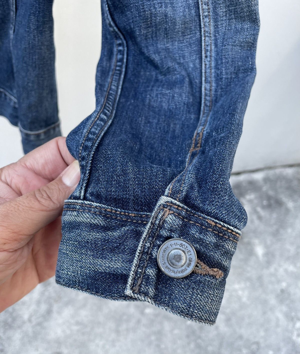 Allsaints AllSaints Colbert Denim Jacket S Indigo Faded Slim Trucker Size S / US 4 / IT 40 - 6 Thumbnail