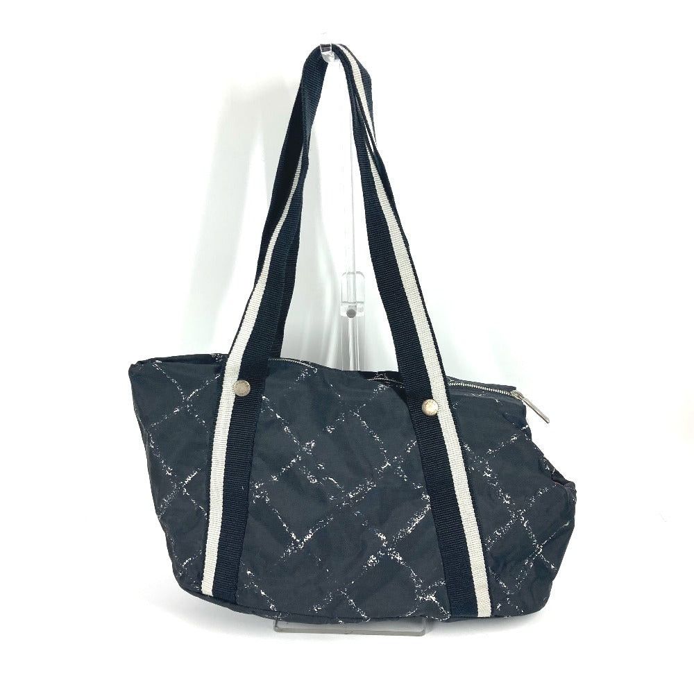 Chanel Chanel Former Travel Line Pet Bag Shawl Briefcase Shoulder Boston Nylon Unisex Black Size ONE SIZE - 1 Thumbnail