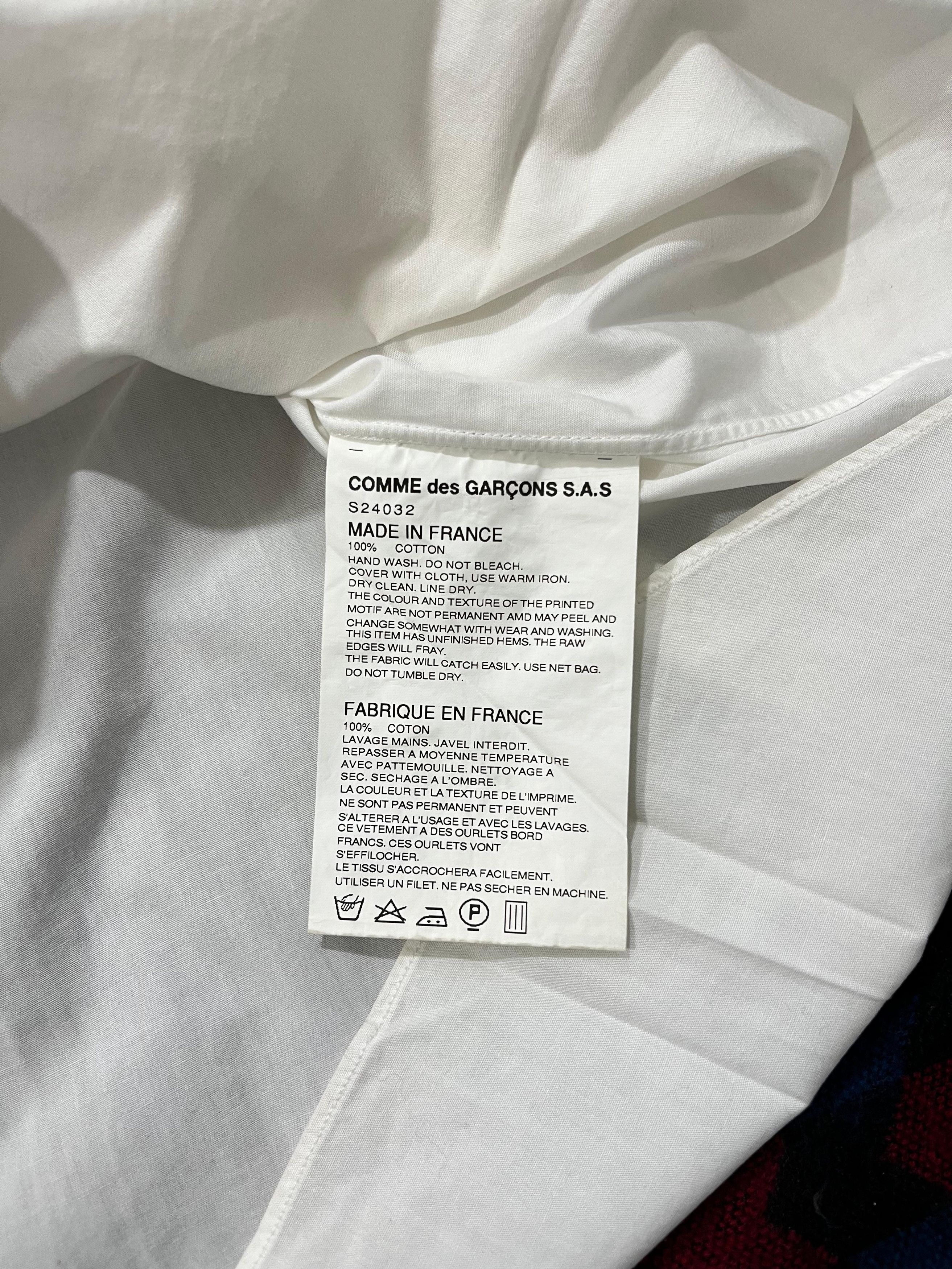 Comme des Garcons Comme Des Garcons Writing White Shirt Size US M / EU 48-50 / 2 - 9 Thumbnail