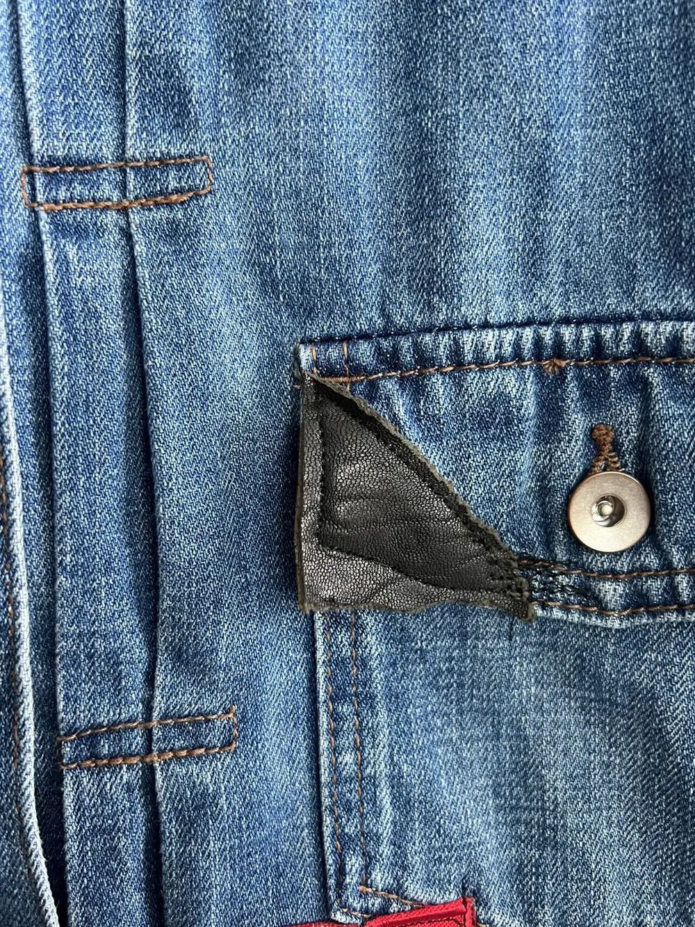 Vintage Trashed Vintage Denim Jacket Distressed Grunge Size US S / EU 44-46 / 1 - 7 Thumbnail