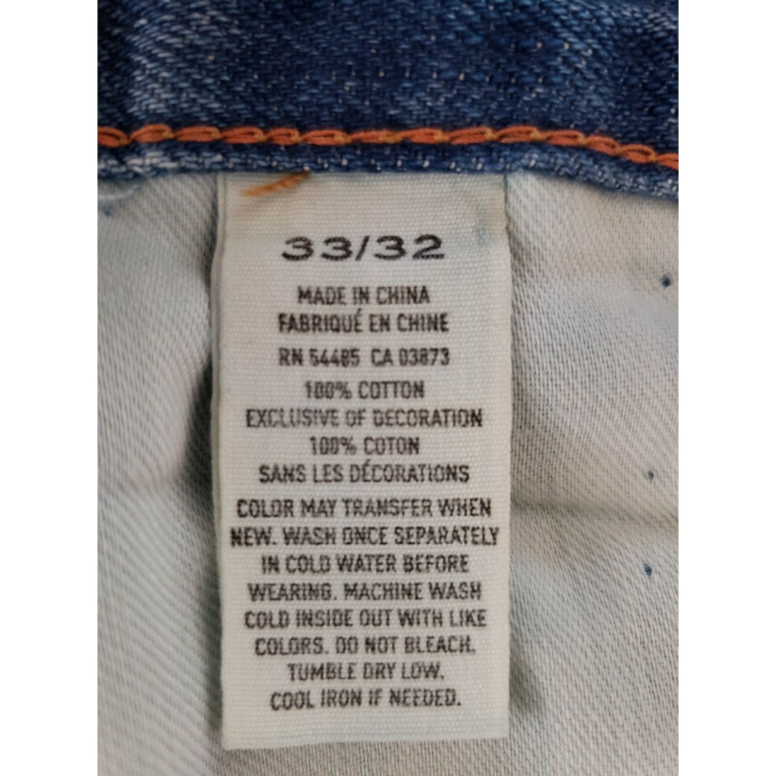 American Eagle Outfitters American Eagle Outfitters Jeans 33x32 Medium Stone Wash Distressed Relaxed Mens Blue Denim Straight Casual Jeans Size US 33 - 4 Thumbnail