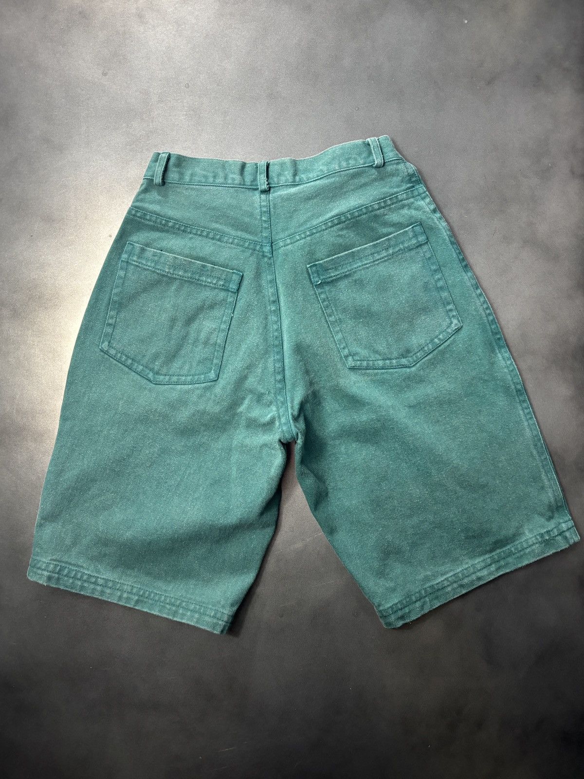 Vintage Vintage Jeans Shorts 90s Green Denim Faded Vintage Jorts Size US 27 - 2 Thumbnail