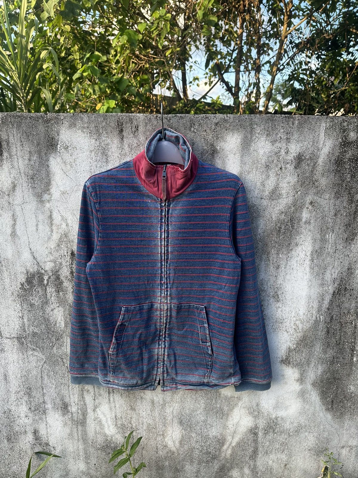 Blue Blue Japan Blue blue stripes zipper jacket Size US M / EU 48-50 / 2 - 3 Thumbnail
