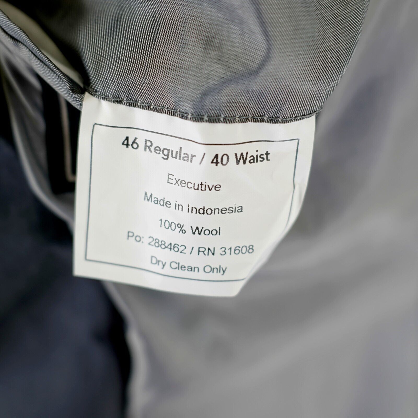 Jos. A. Bank Jos A Bank 46R Gray Wool Tailored Fit Suit Jacket 2 Button Size 46R - 10 Thumbnail