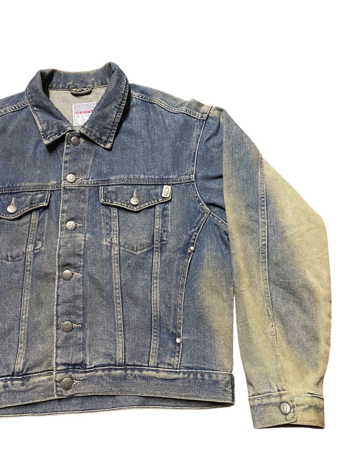 Japanese Brand Vintage Denim Jacket Countdown Bleach Mud Wash Size US S / EU 44-46 / 1 - 4 Thumbnail
