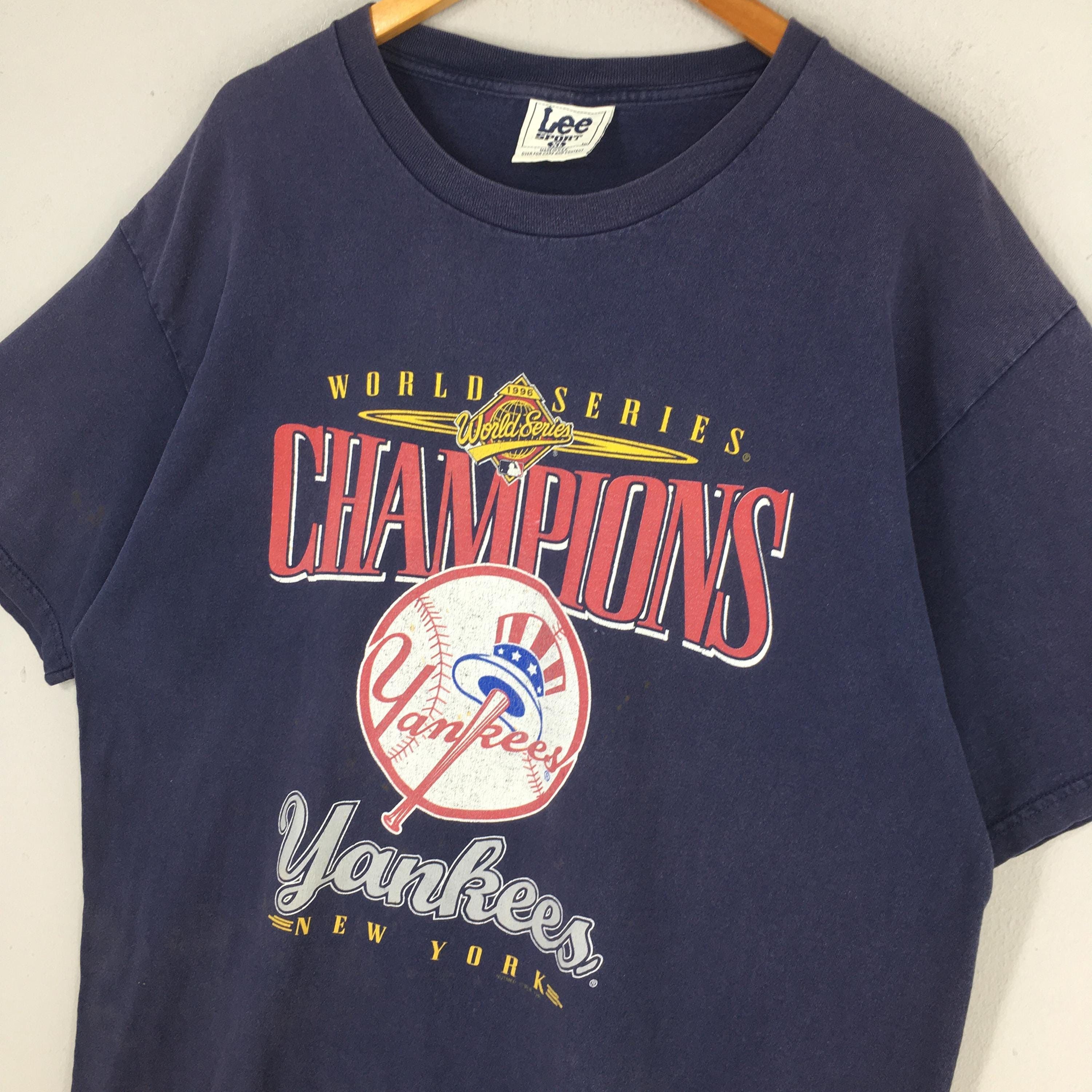 MLB Vintage 90s New York Yankees MLB Blue T shirt XLarge Size US XL / EU 56 / 4 - 3 Thumbnail