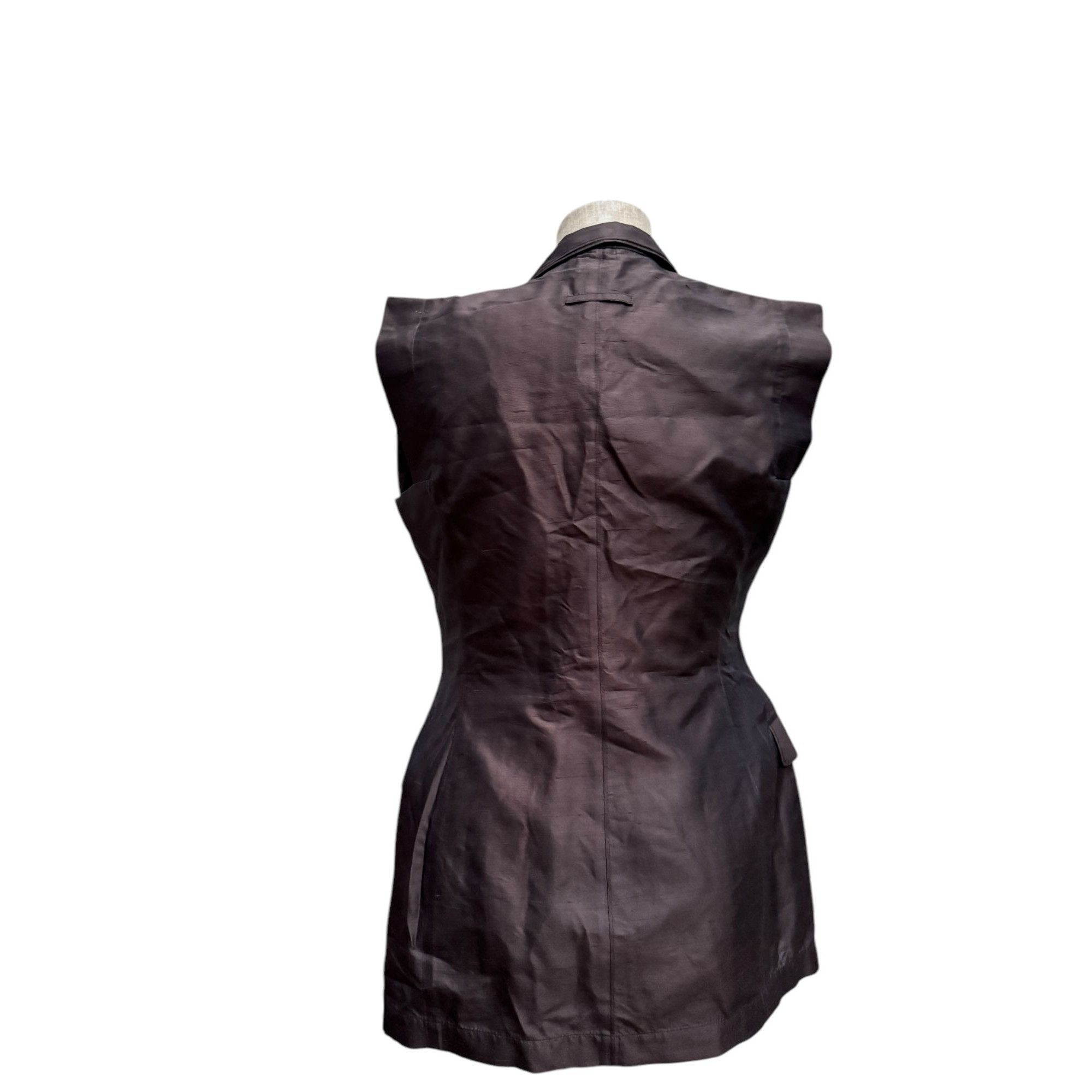 Jean Paul Gaultier Vintage Bronze Sleeveless Blazer Jacket Size M / US 6-8 / IT 42-44 - 2 Thumbnail
