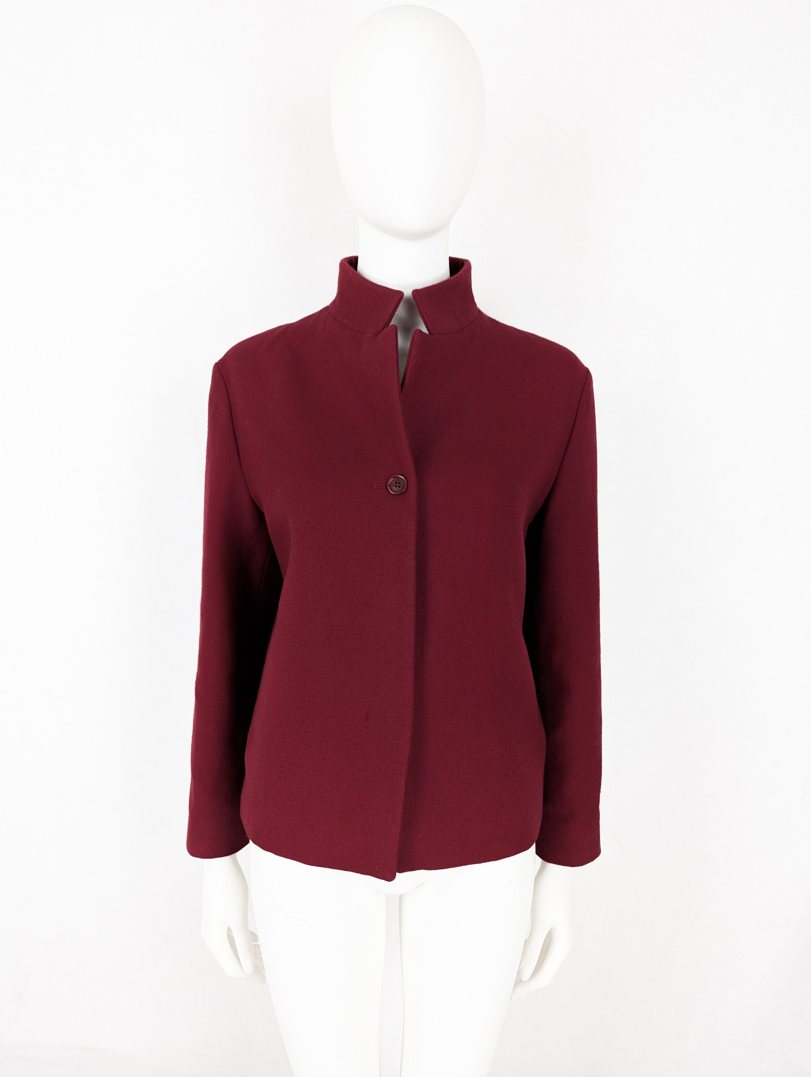 Jil Sander Jil Sander burgundy red wool coat Size M / US 6-8 / IT 42-44 - 3 Thumbnail