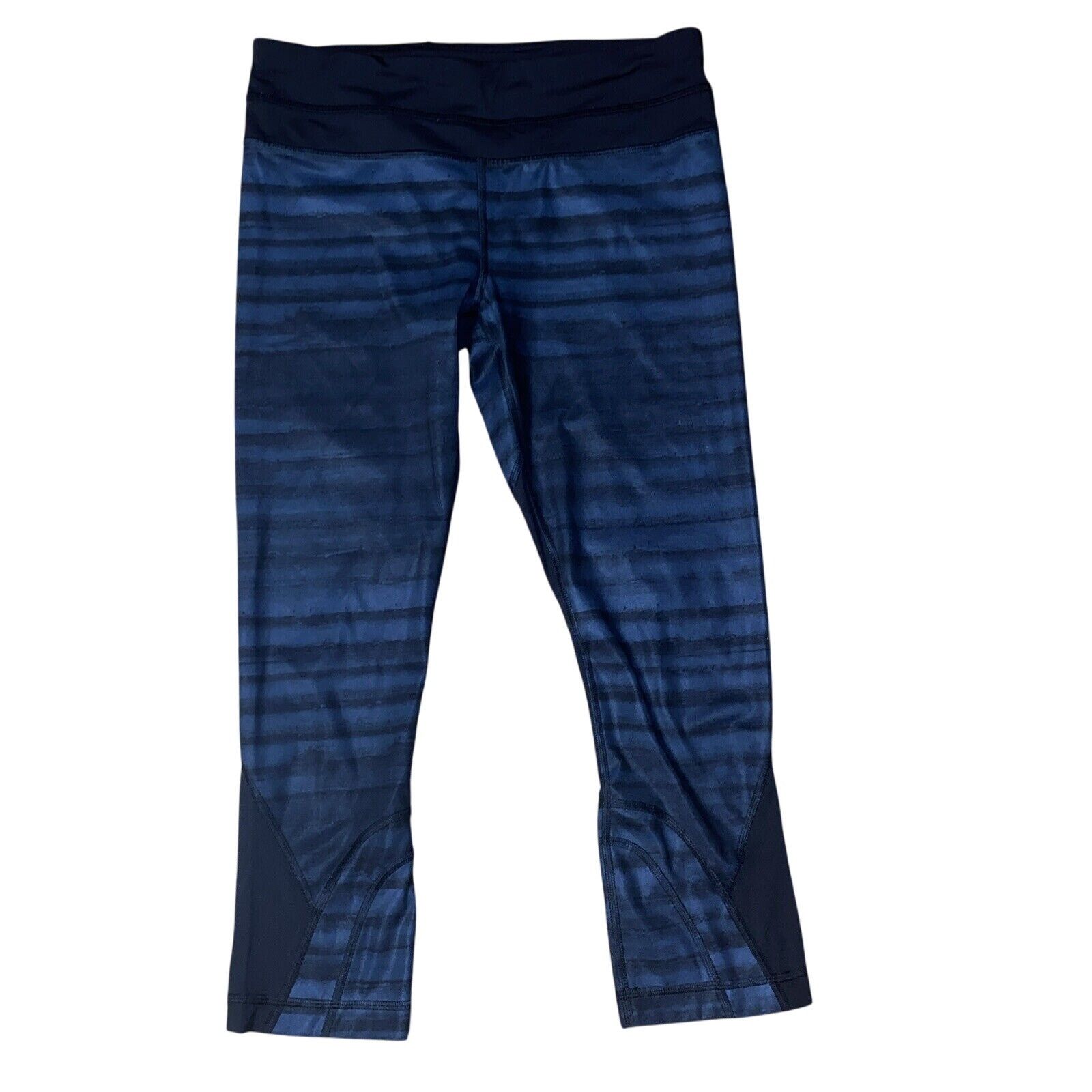 Lululemon Womens Lululemon Leggings Size 6 Black Blue Size 28" / US 6 / IT 42 - 1 Thumbnail