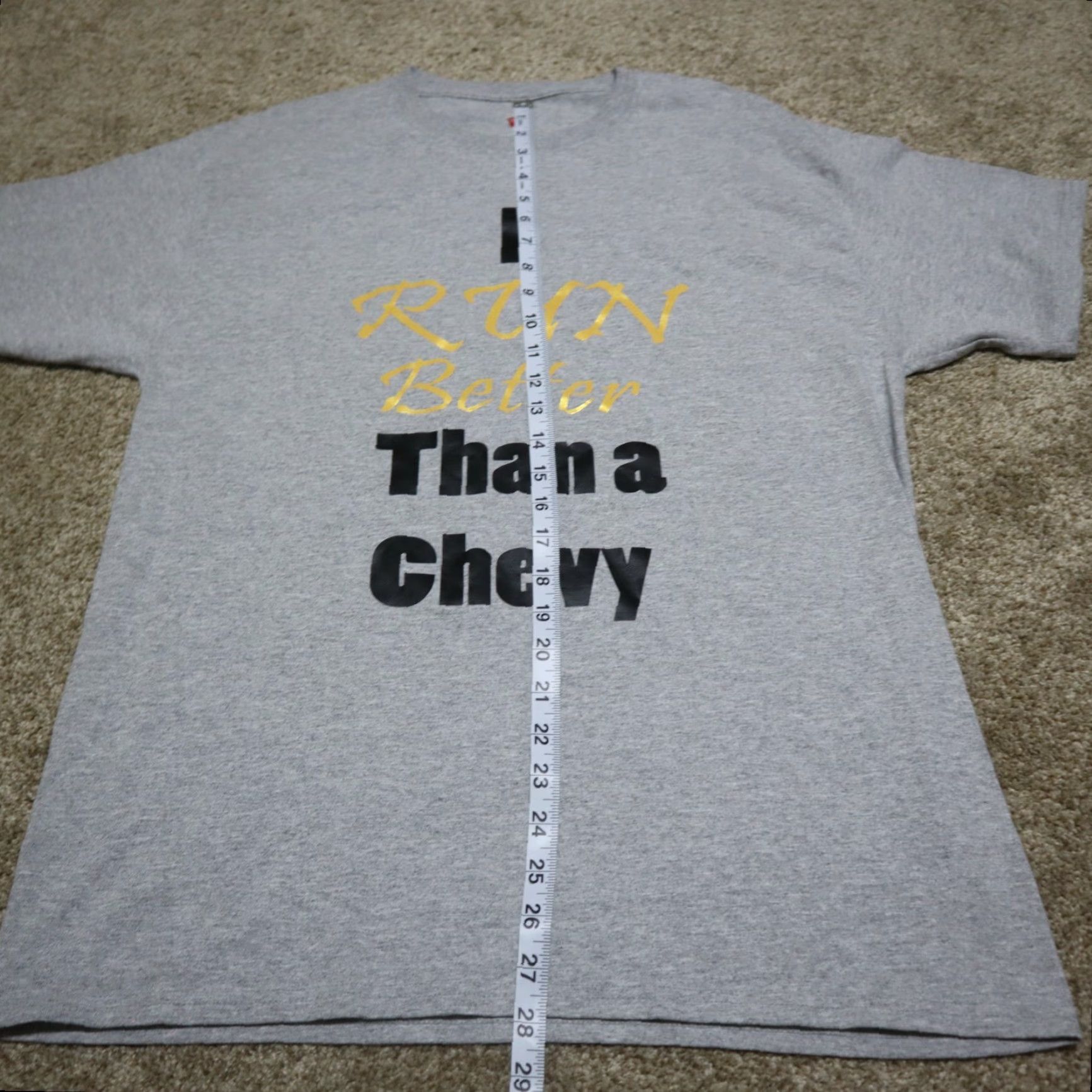 Hanes I Run Better Than a Chevy Chevrolet Track Running T-Shirt Size Large Size US L / EU 52-54 / 3 - 4 Thumbnail