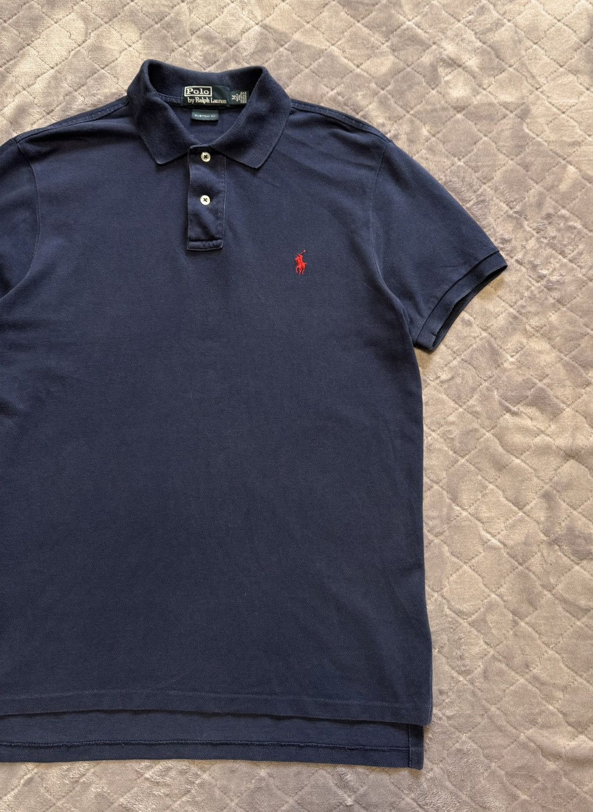 Polo Ralph Lauren × Vintage Vintage Polo Ralph Lauren Classic Navy Polo Shirt Size US M / EU 48-50 / 2 - 3 Thumbnail