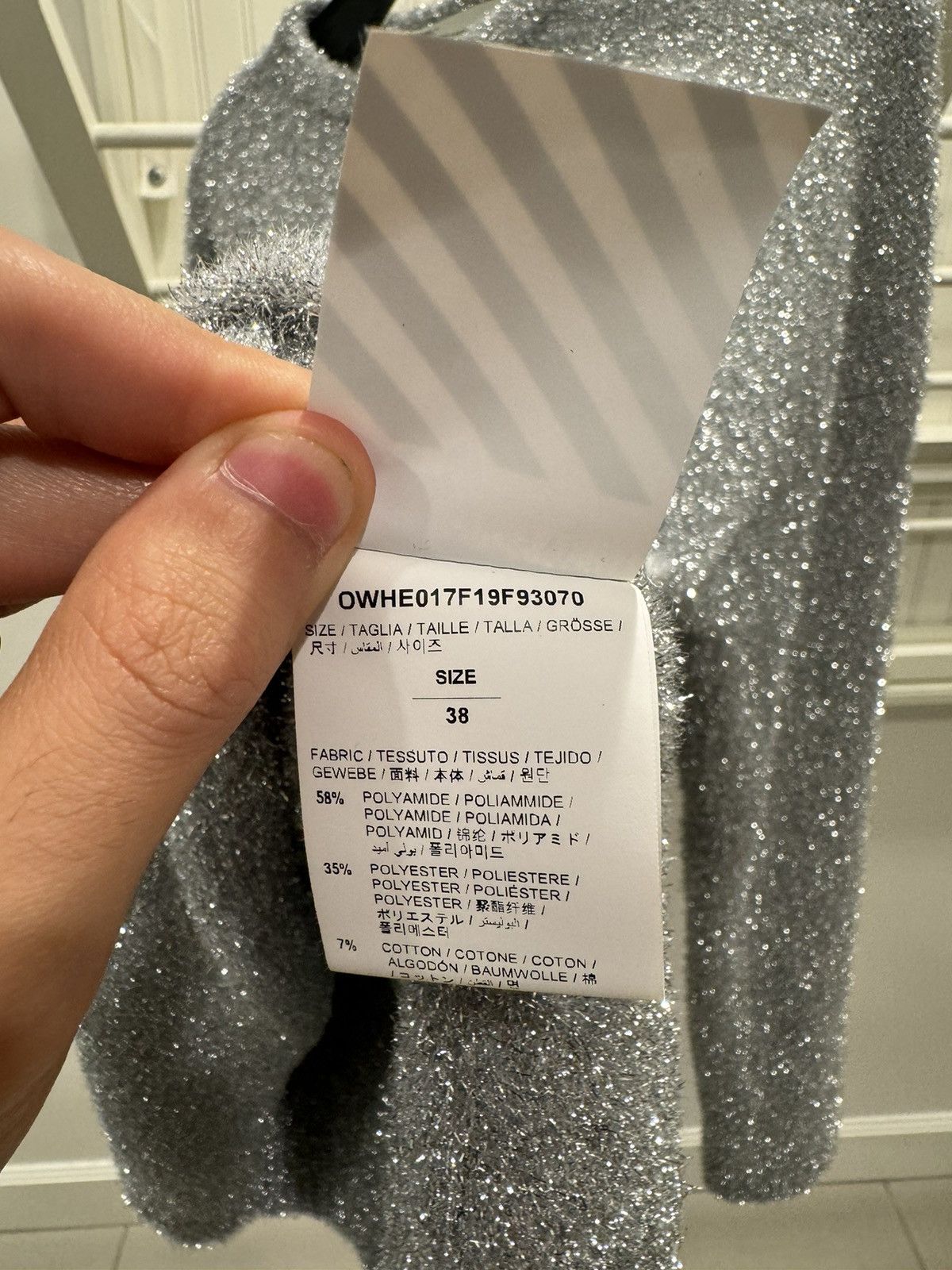 Off-White Off White Silver OFF Knit Sweater Size XS / US 0-2 / IT 36-38 - 7 Thumbnail
