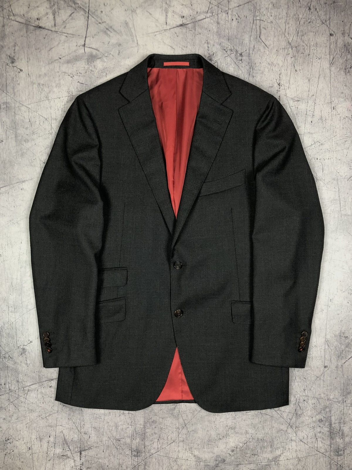 Designer Vintage Suitsupply Vitale Barberis Italy Pure Wool Blazer og Size 42R - 2 Thumbnail