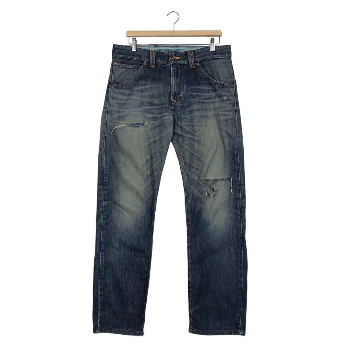 Japanese Brand 📌Exclusive Vintage Denim Jeans Edwin Punk Design IsseyMiyake Size US 32 / EU 48 - 2 Thumbnail