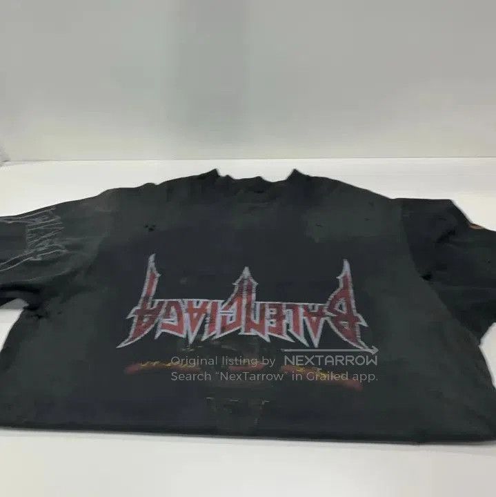 Balenciaga Balenciaga Black Graphic Short Sleeve T-Shirt. Size US M / EU 48-50 / 2 - 2 Thumbnail