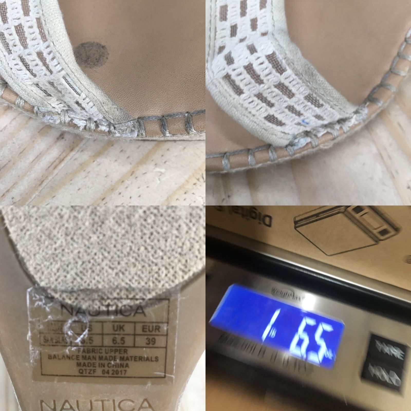Nautica Nautica Sandals Womens 8.5 San Blas Espadrilles Cream Wedge Buckle Casual Size US 9 / IT 39 - 9 Thumbnail