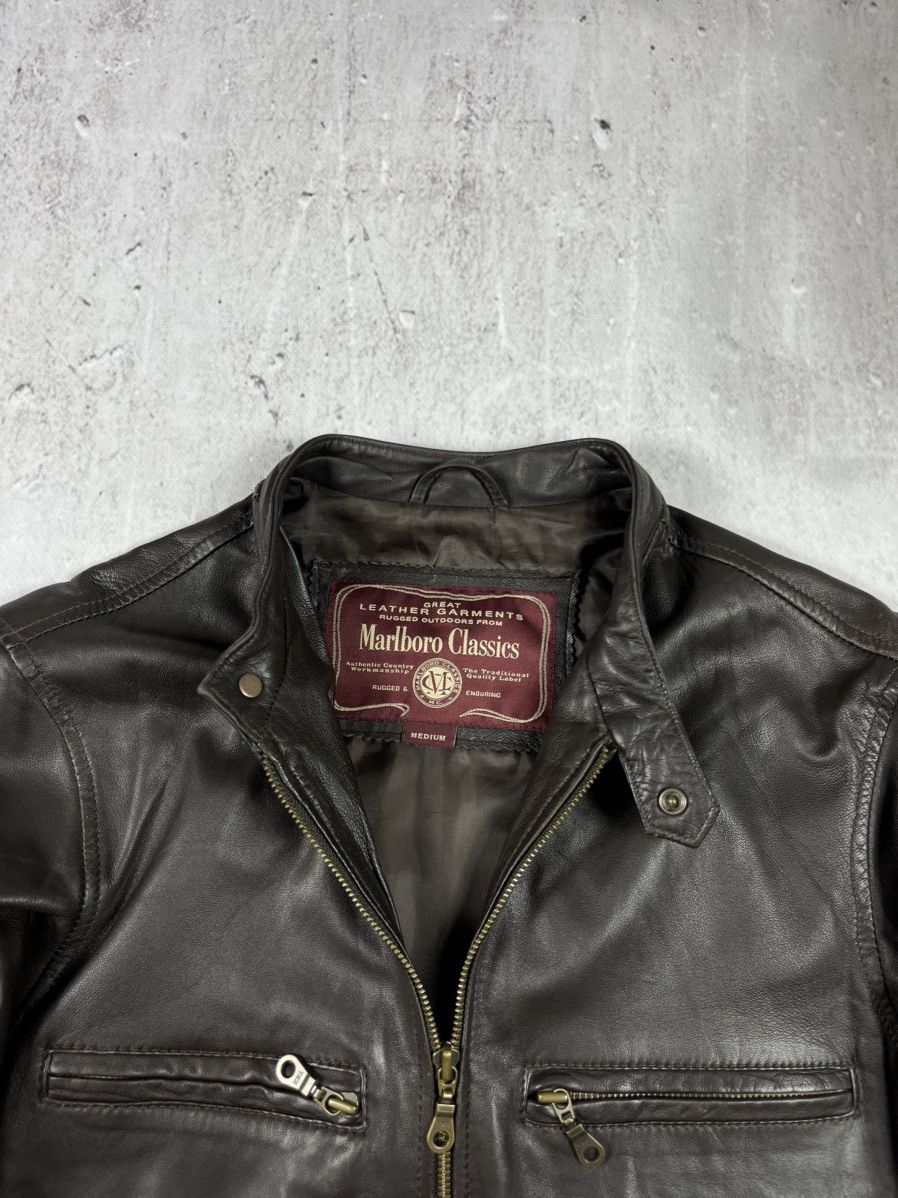 Marlboro Classics × Vintage Marlboro clasics leather jacket lamb skin Brown Size US M / EU 48-50 / 2 - 5 Thumbnail