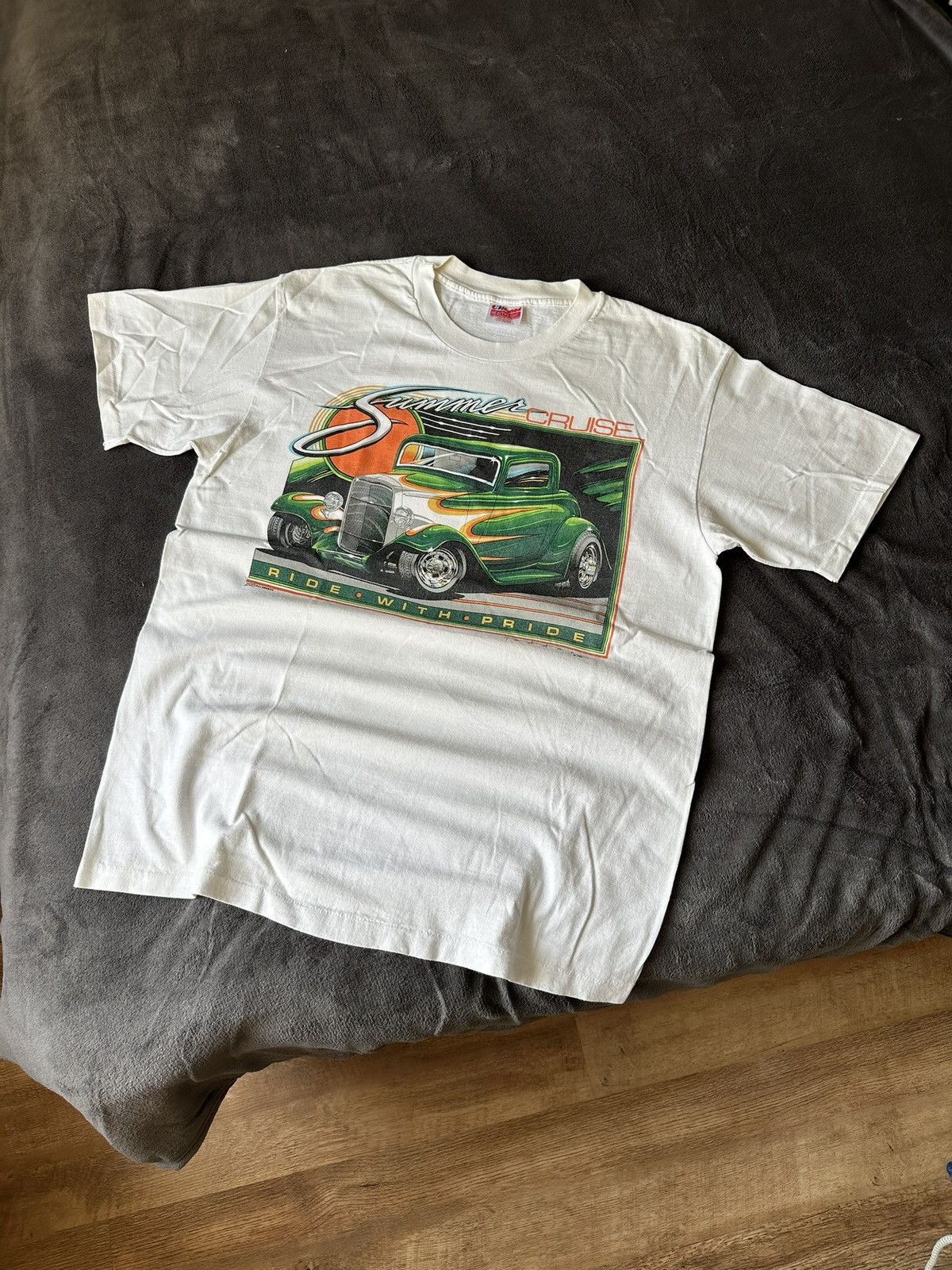 Ford × Vintage Vintage 90s Truck Thrashed Hot Rod Tee Size US L / EU 52-54 / 3 - 1 Thumbnail