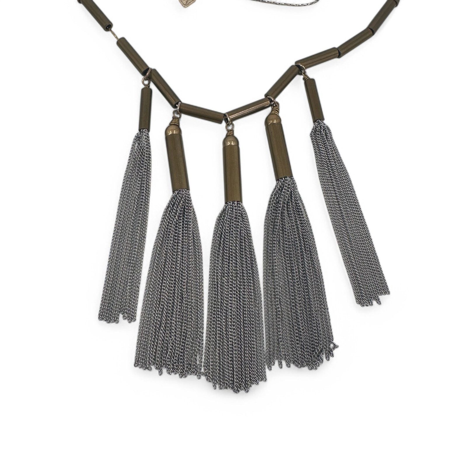 Banana Republic Banana Republic Chain Tassel Statement Necklace Size ONE SIZE - 4 Thumbnail