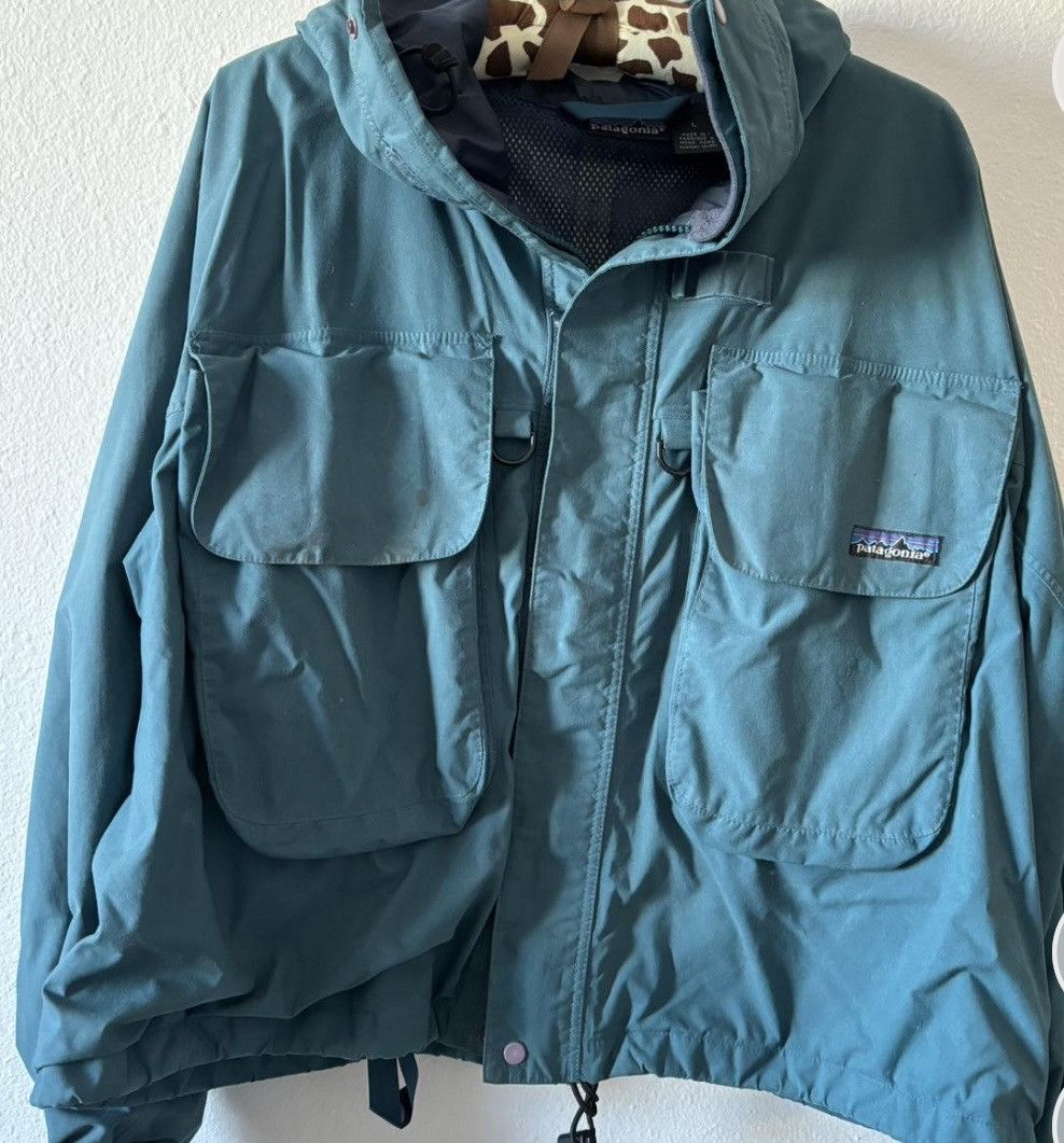 image of Patagonia Vintage Fly Fishing Cropped Jacket Large Green, Men's