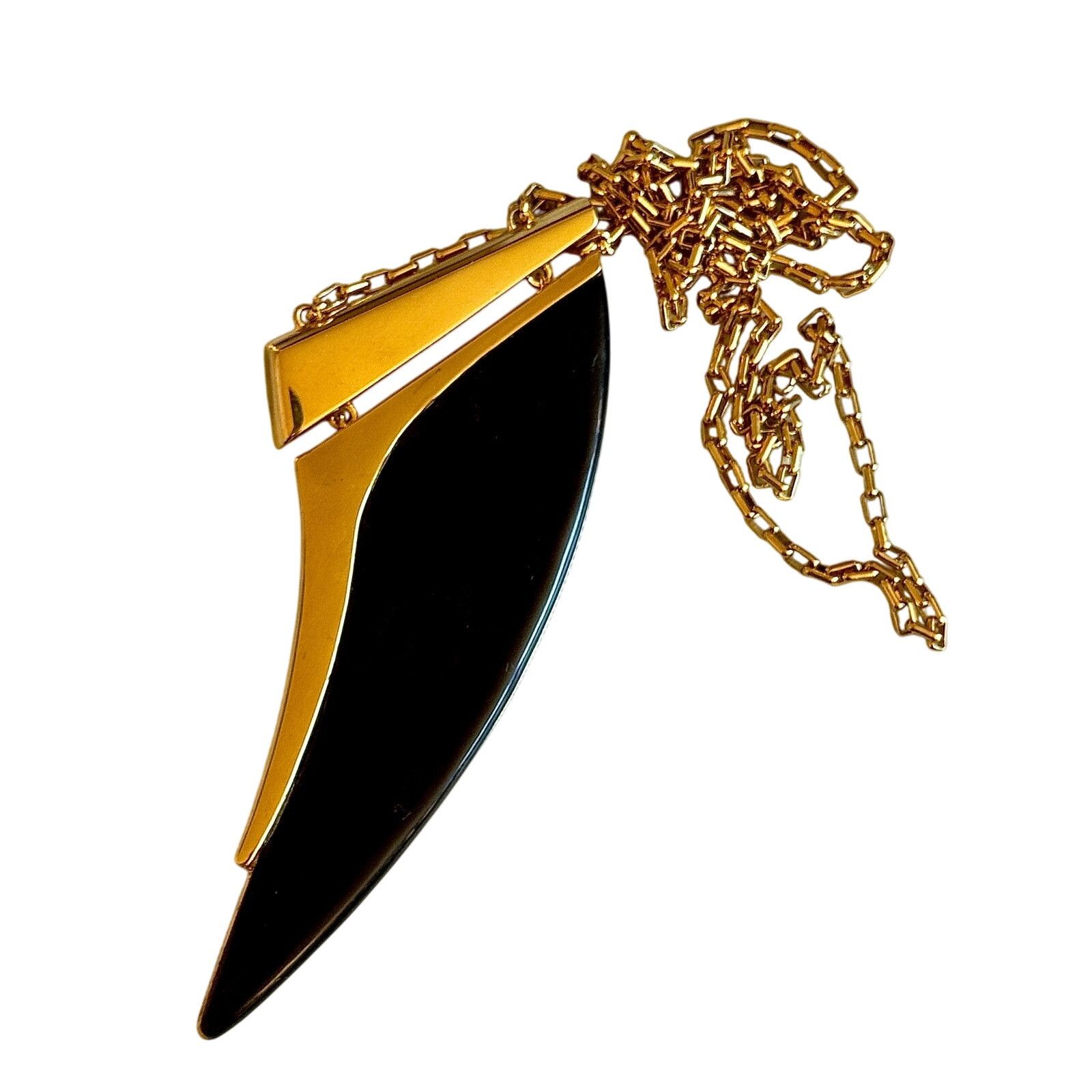 Other Maiyet Large Horn Pendant Black & Gold Handmade Necklace Size ONE SIZE - 2 Thumbnail