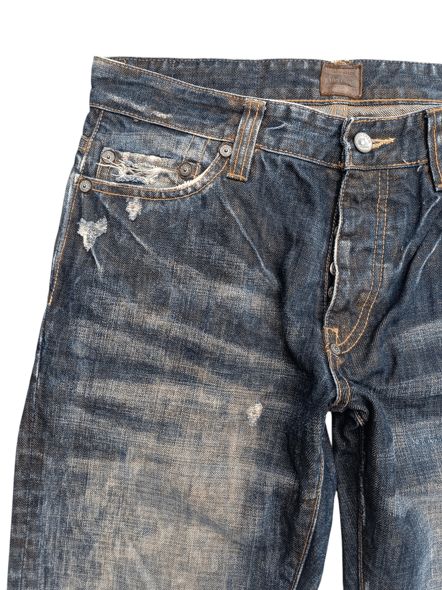 Tornado Mart STRIVERS & CO UNION MADE TIE DYE DISTRESSED WHISKERS FADED Size US 30 / EU 46 - 8 Thumbnail