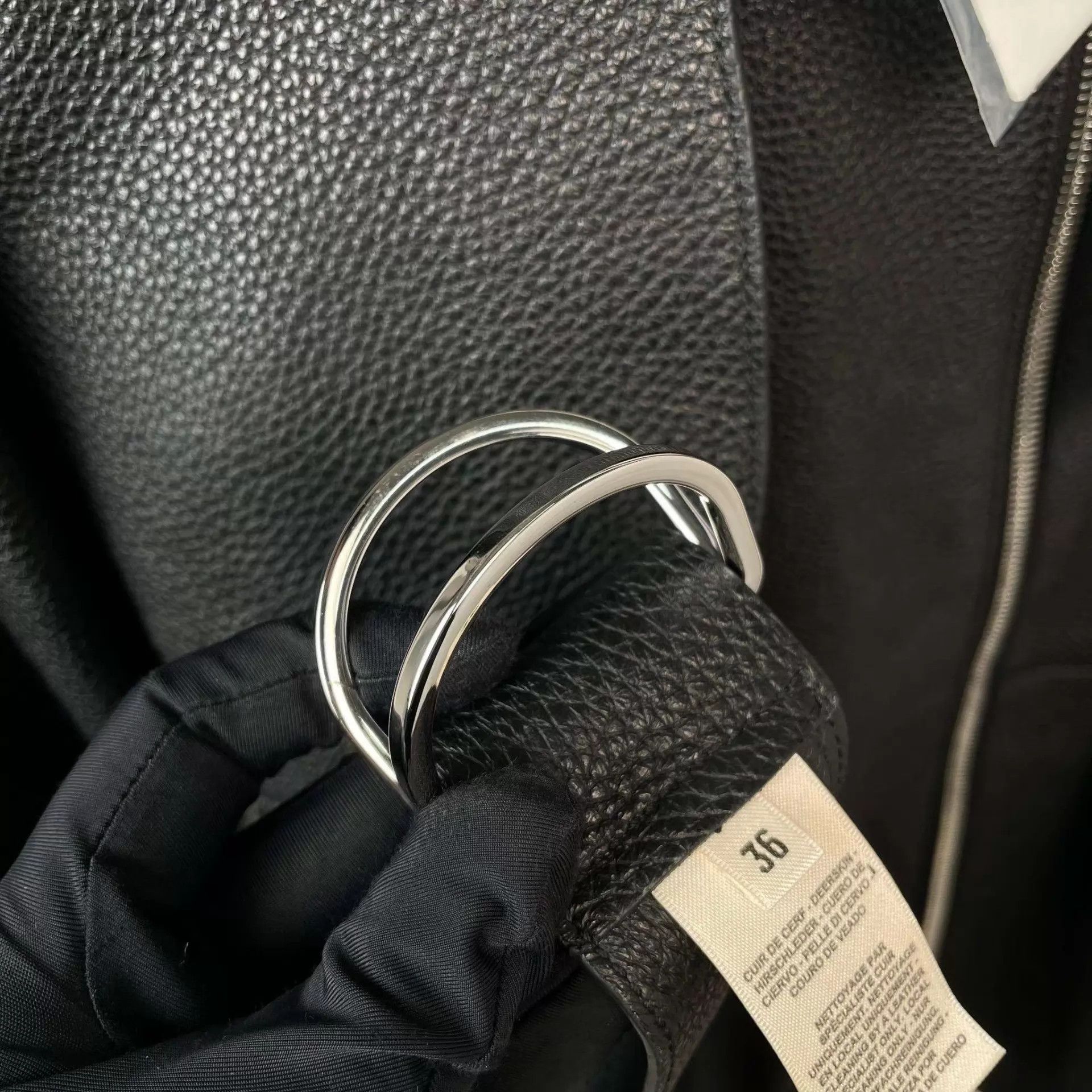 Hermes Mint Hermès Deerskin Jacket EU36 Black Size XS / US 0-2 / IT 36-38 - 5 Thumbnail