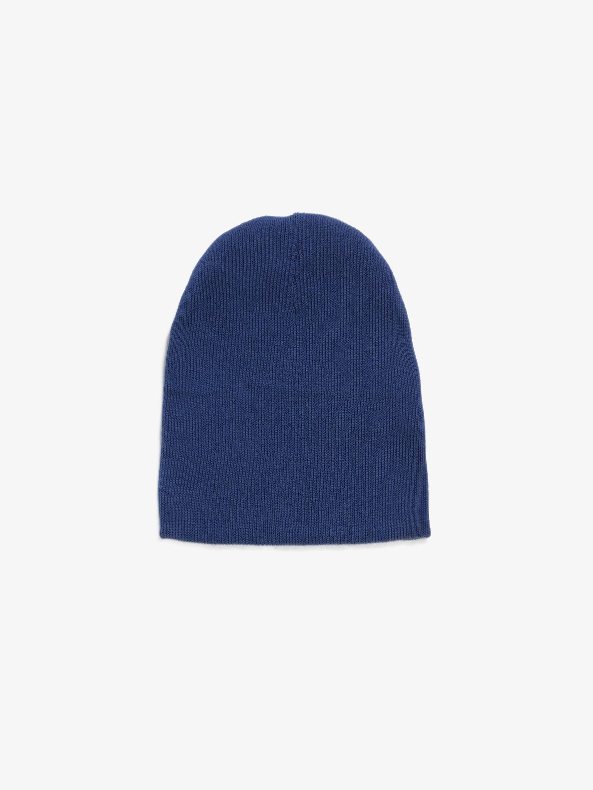 Boris Bidjan Saberi Blue Knitted Beanie Hat Size ONE SIZE - 1 Thumbnail