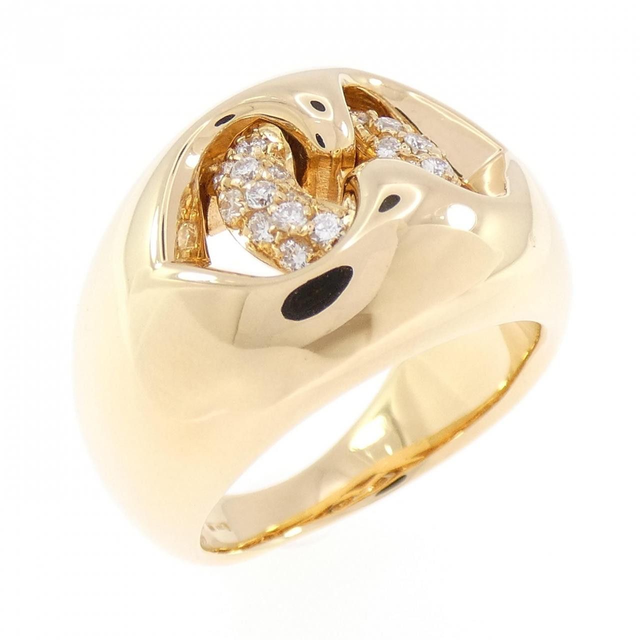 Bvlgari Bvlgari Bvlgari ABRACCIO Au750 Diamond Ring Size 11 Precious Metal Ring DUTY FREE for USA Size ONE SIZE - 1 Thumbnail