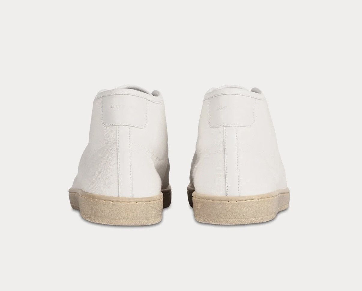 Saint Laurent Paris SL/39 Court Classic Leather White High Top Sneakers Size 39 Size US 6 / EU 39 - 4 Thumbnail