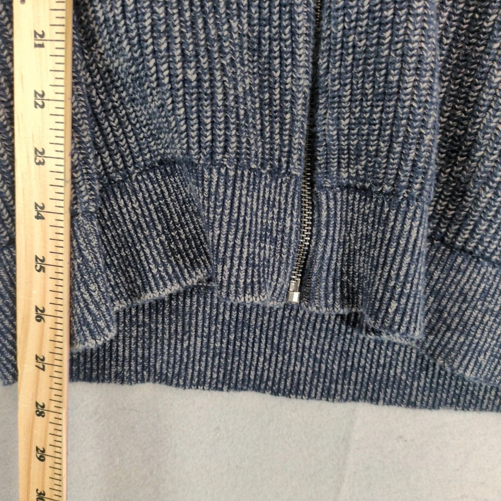 Banana Republic Banana Republic Full Zip Knit Navy Sweater Men's L Mock Neck Size US L / EU 52-54 / 3 - 9 Thumbnail
