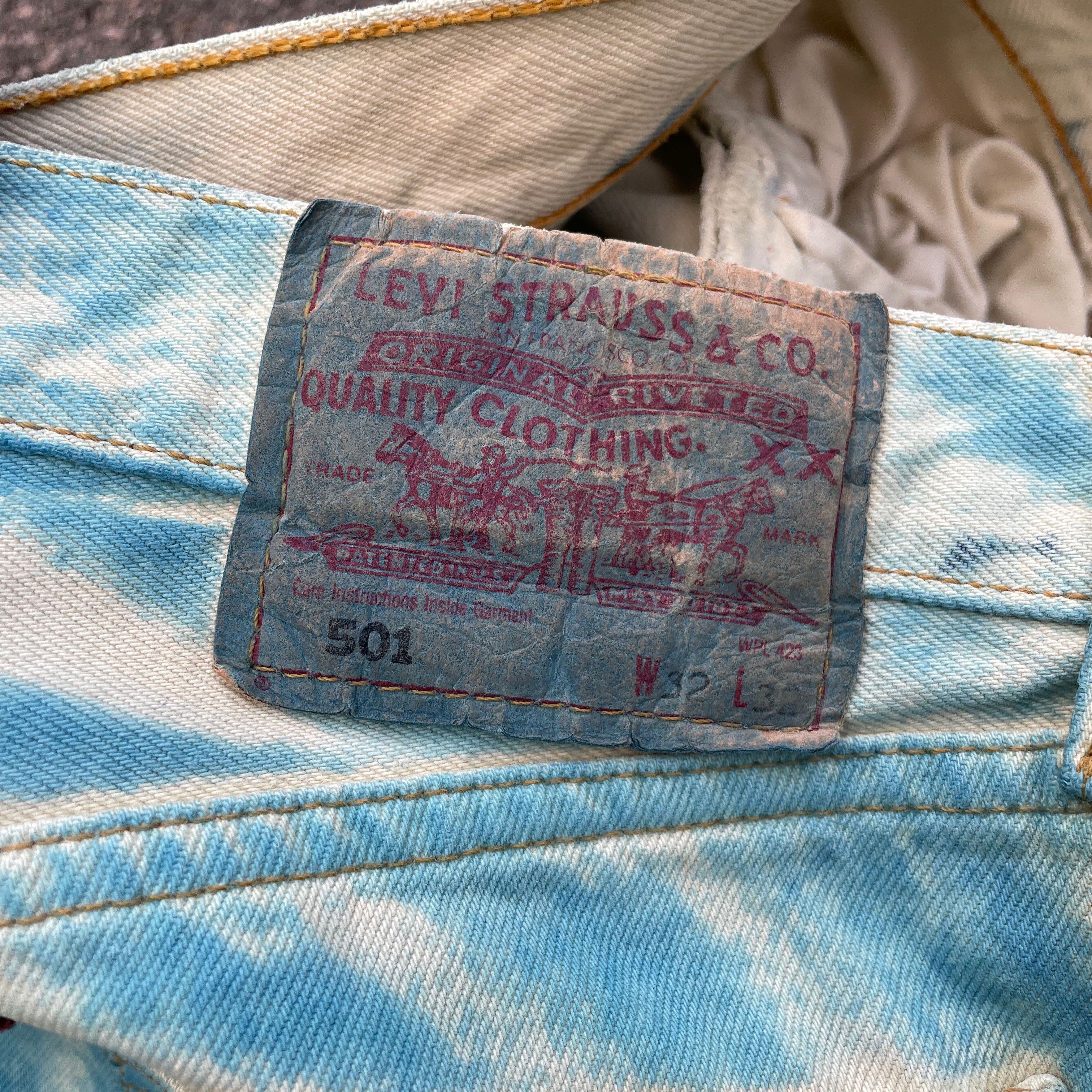 Levi's Custom Levi’s 32x32 Blue Art Print Jeans Y2K Grunge Size US 32 / EU 48 - 11 Thumbnail