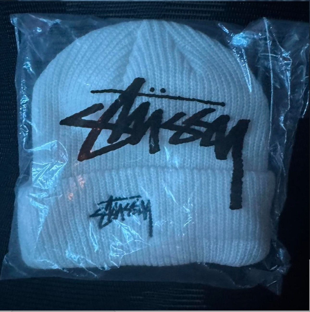 Stussy White Stussy Beanie Size ONE SIZE - 1 Thumbnail
