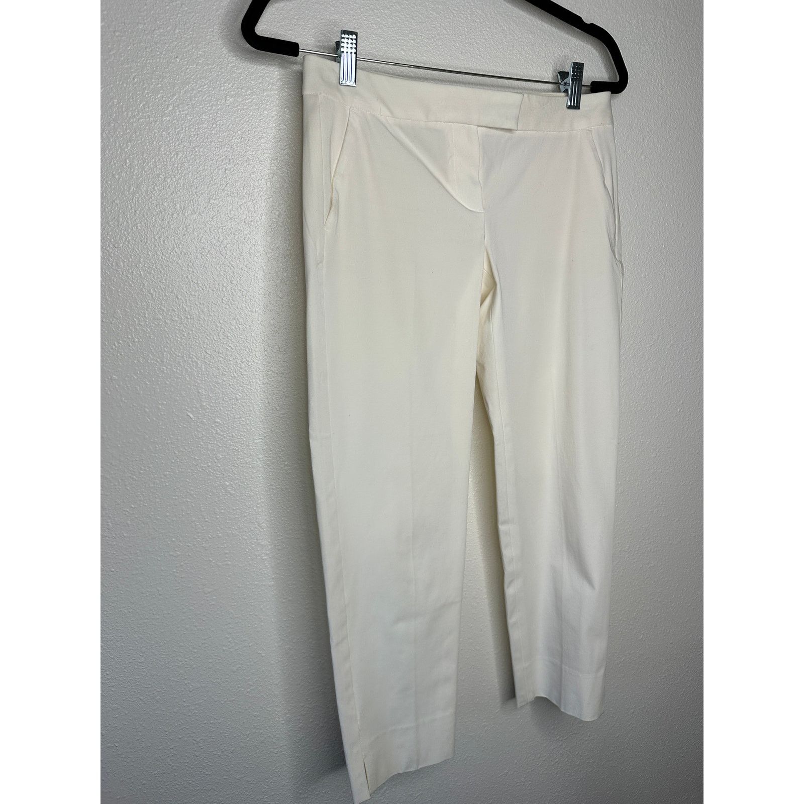 Theory Theory Ivory Ibbey Crepe Crop Slash Pockets Skinny Pants 2 Size 26" / US 2 / IT 38 - 3 Thumbnail