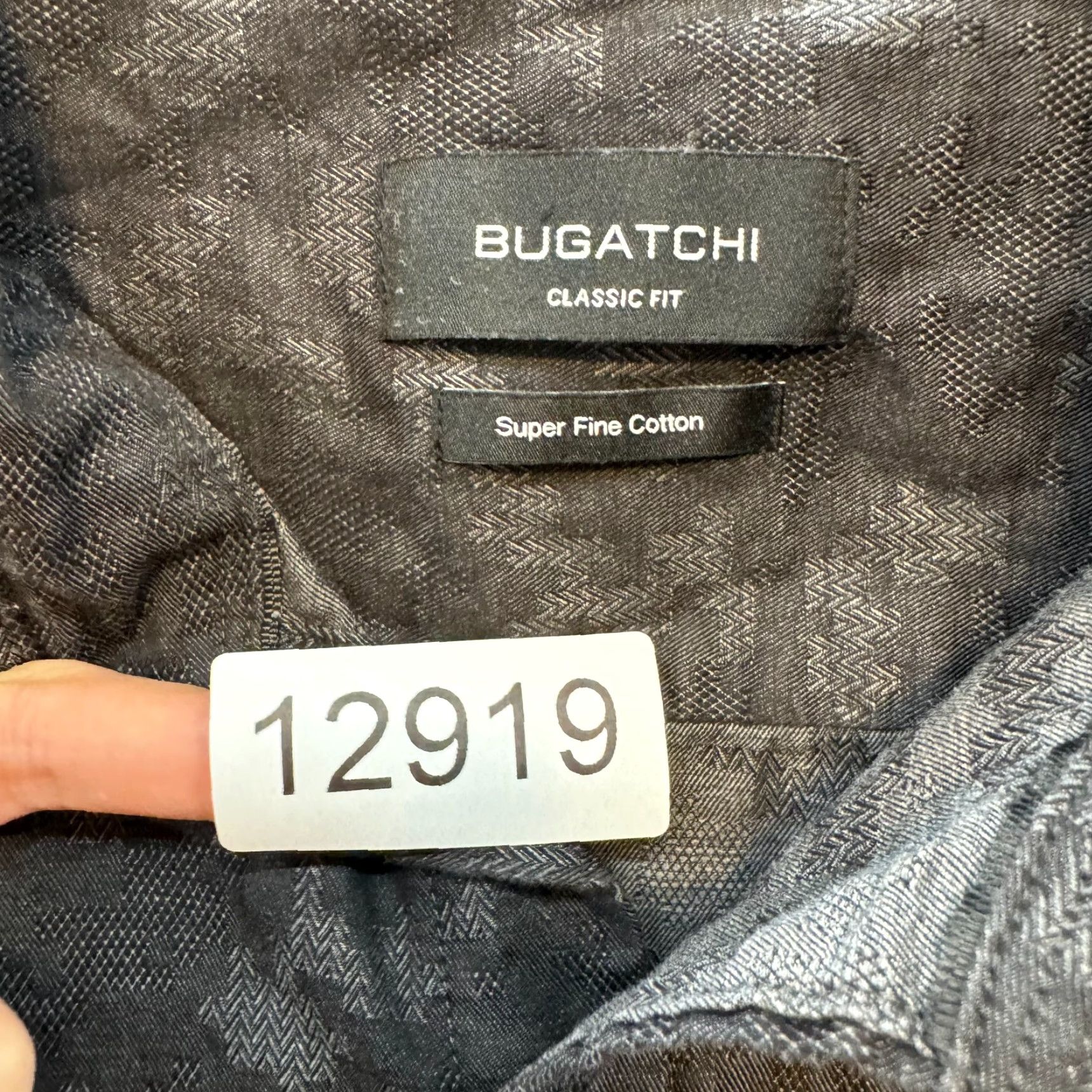 BUGATCHI Bugatchi Button Shirt 2XL Grey Geometric Cotton Shirt Mens XXL Button-Up Long Sleeve Collared 100% Cotton Size US XXL / EU 58 / 5 - 8 Thumbnail