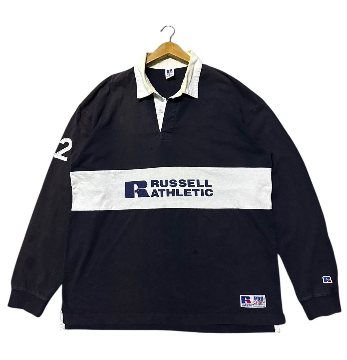 Russell Athletic Vintage 90s Russell athletic polo tee Size US XXL / EU 58 / 5 - 6 Thumbnail