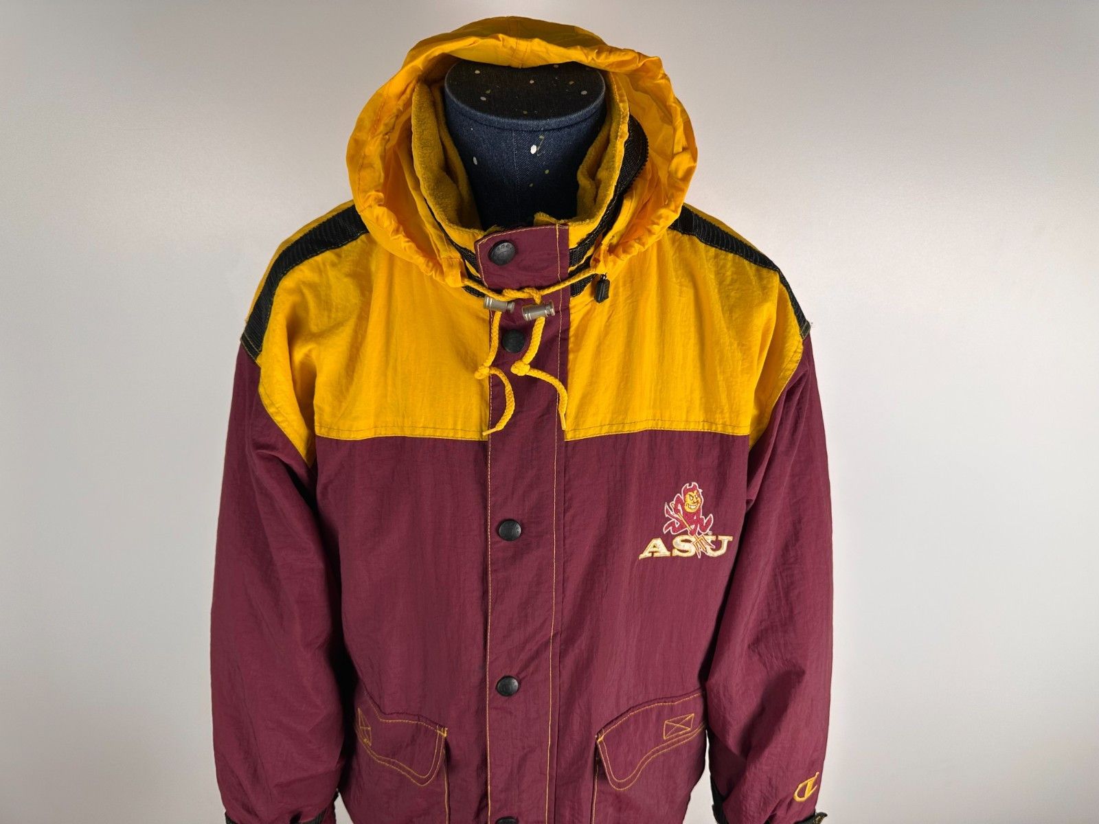 Champion Vintage Champion Arizona State Jacket Maroon Full-Zip Sz L Size US L / EU 52-54 / 3 - 3 Thumbnail