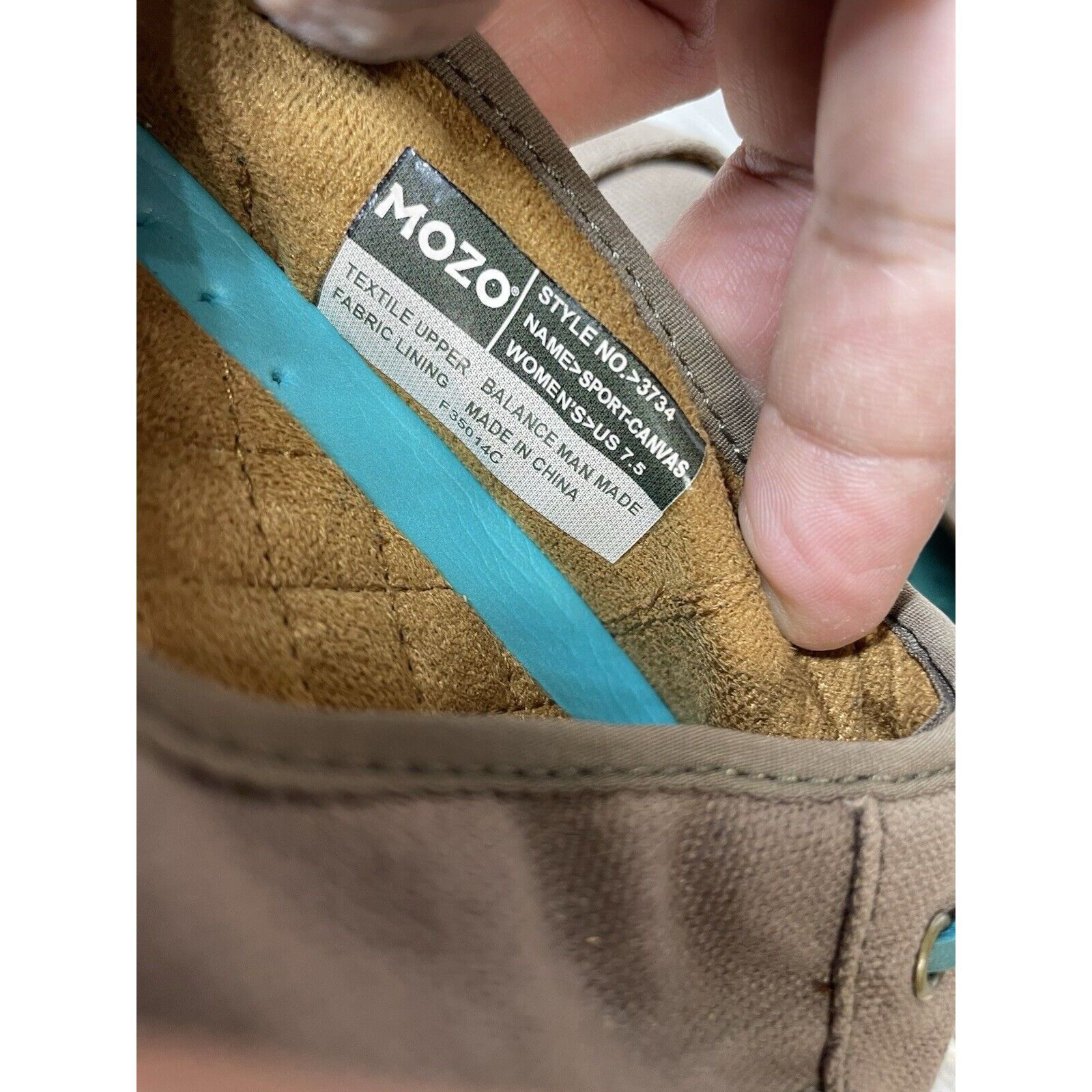 Other Mozo Taupe Canvas Fabric Comfort Slip Ballet Flats Shoes Wom Size US 8 / IT 38 - 7 Thumbnail