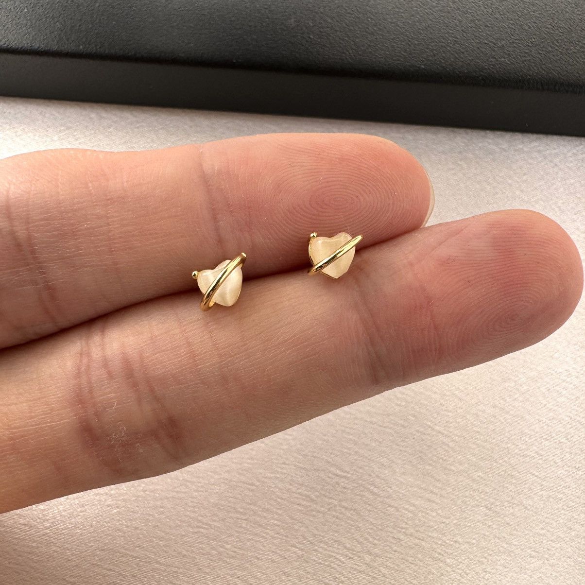 Designer Small Mini Love Heart Stud Earrings for Women Size ONE SIZE - 4 Thumbnail