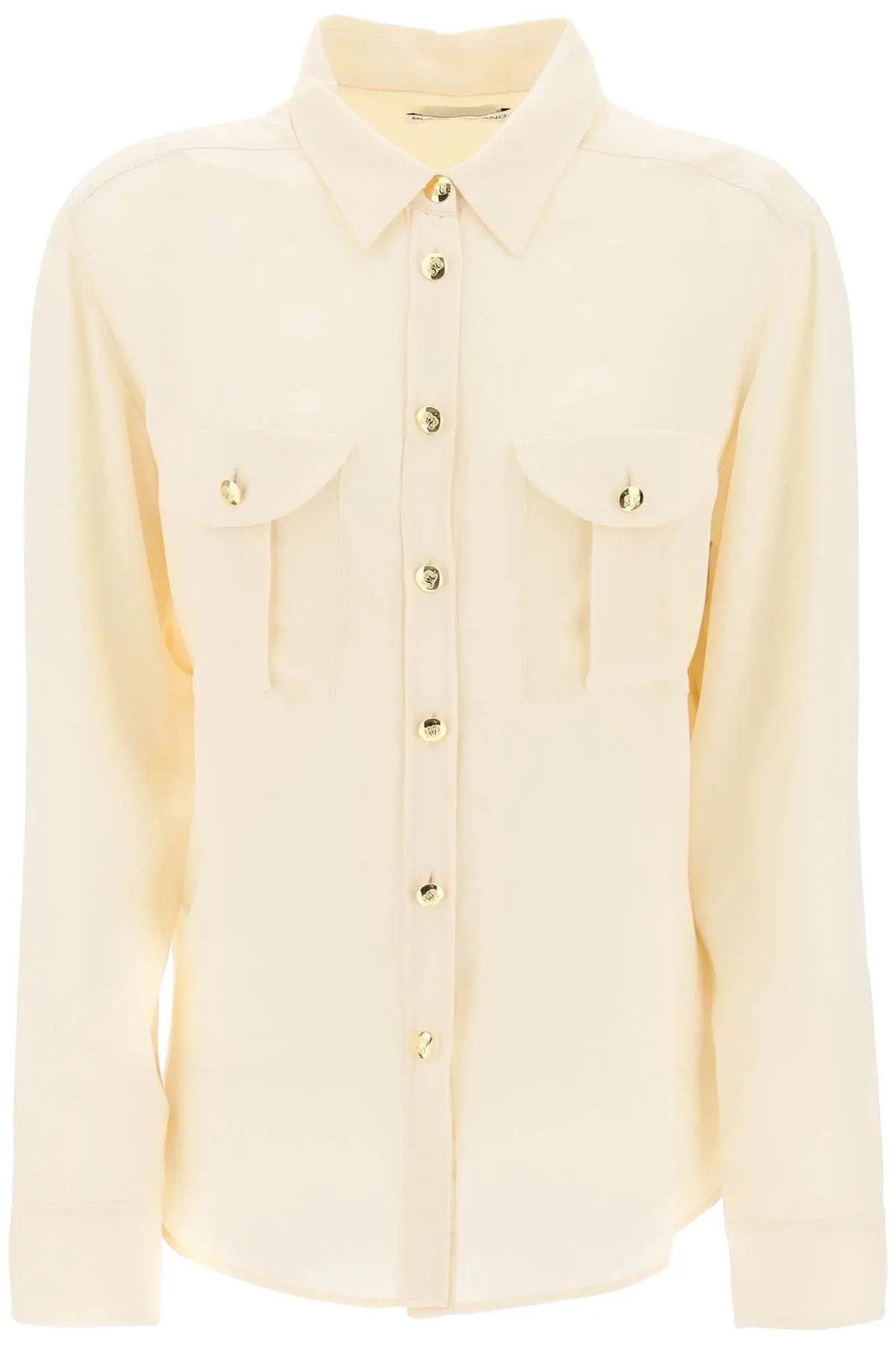 o1s22i1n0424 Faverolles Jacquard Crepe Shirt in White